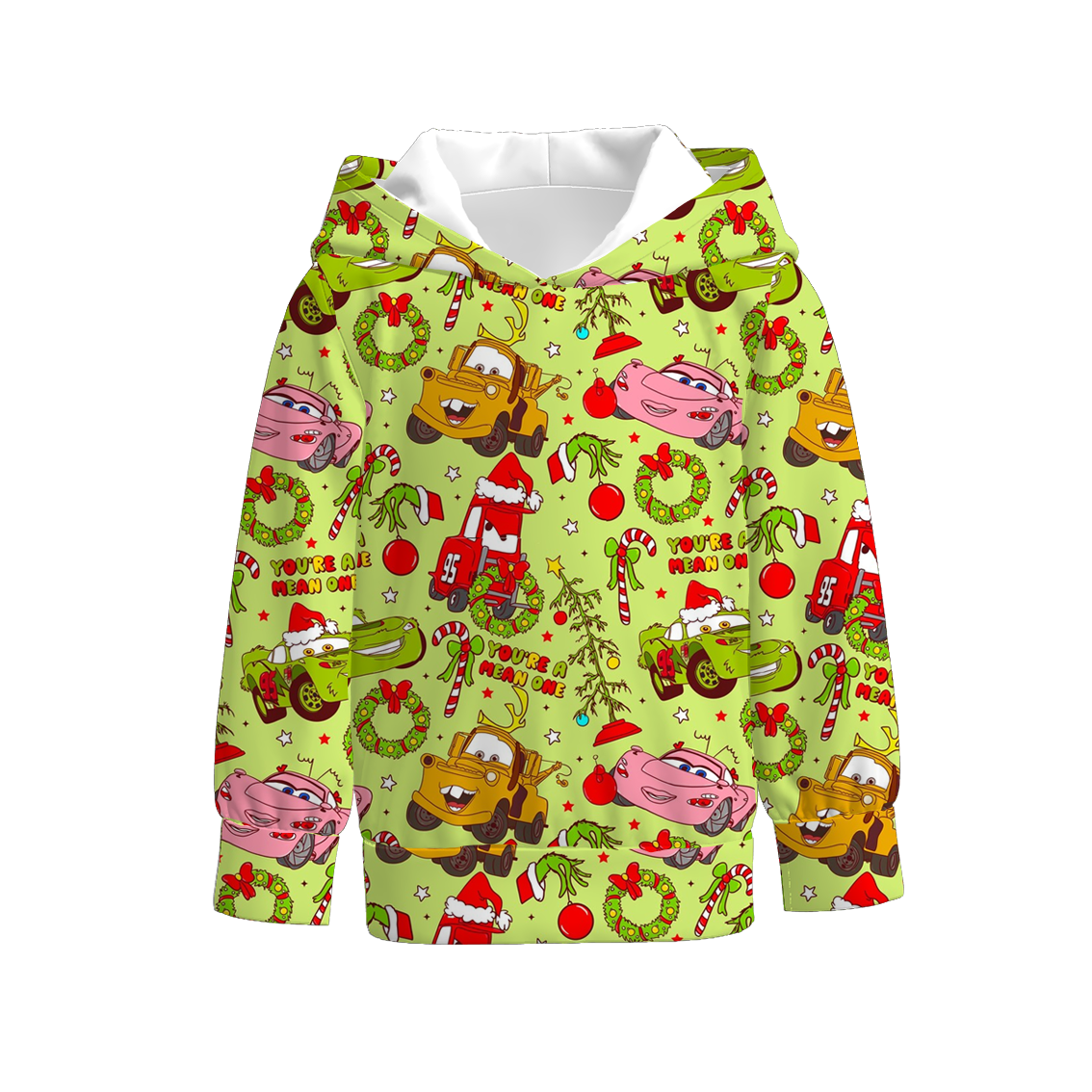 （Pre Order）Family Christmas Cartoon Print Dress,Set＆Top