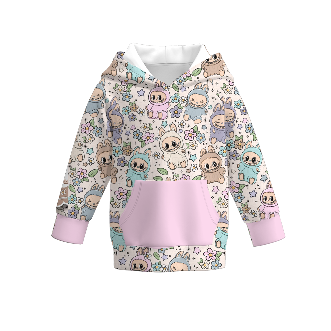 （Pre Order）Girls Summer Cartoon Print Hoodie