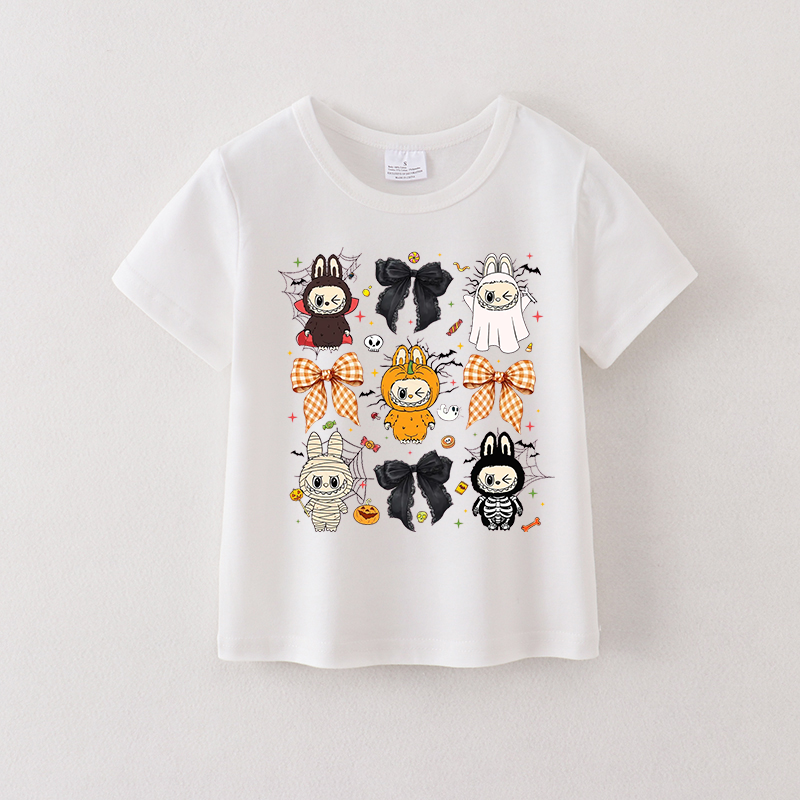 （Pre Order）Kids Halloween Cartoon Print Cotton Top