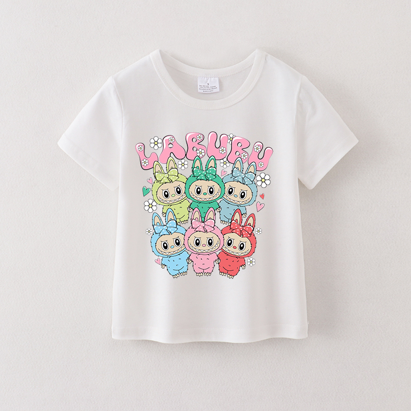（Pre Order）Girls Halloween Cartoon Print Cotton Top