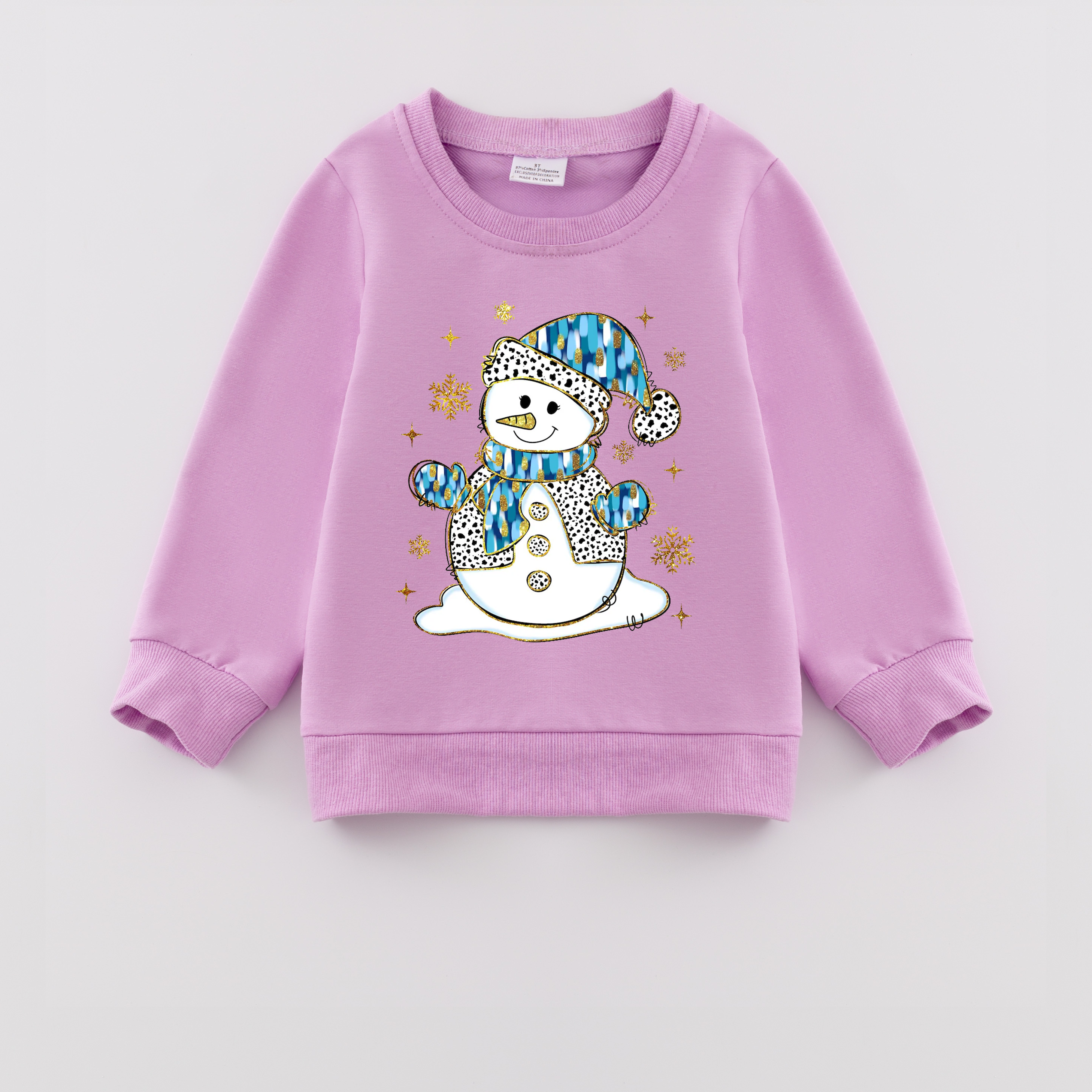 （Pre Order）Girls Christmas Print Cotton Sweatshirt