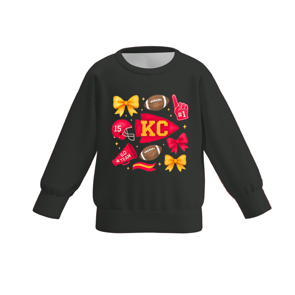 （Pre Order）Girls Football Print Sweatshirt