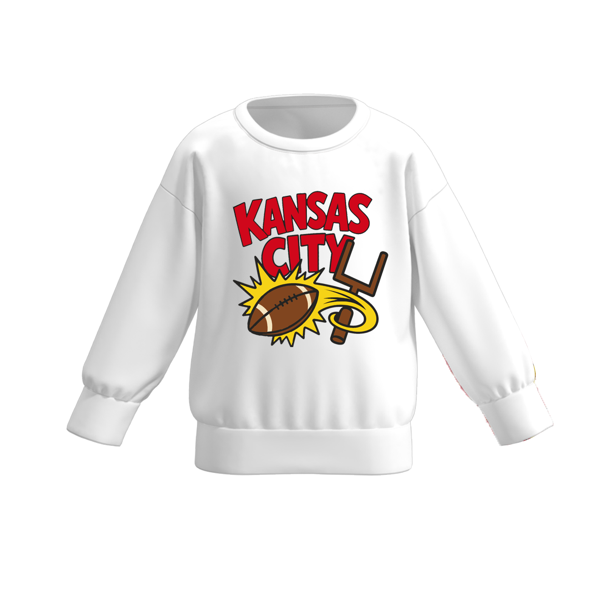 （Pre Order）Girls Football Print Sweatshirt
