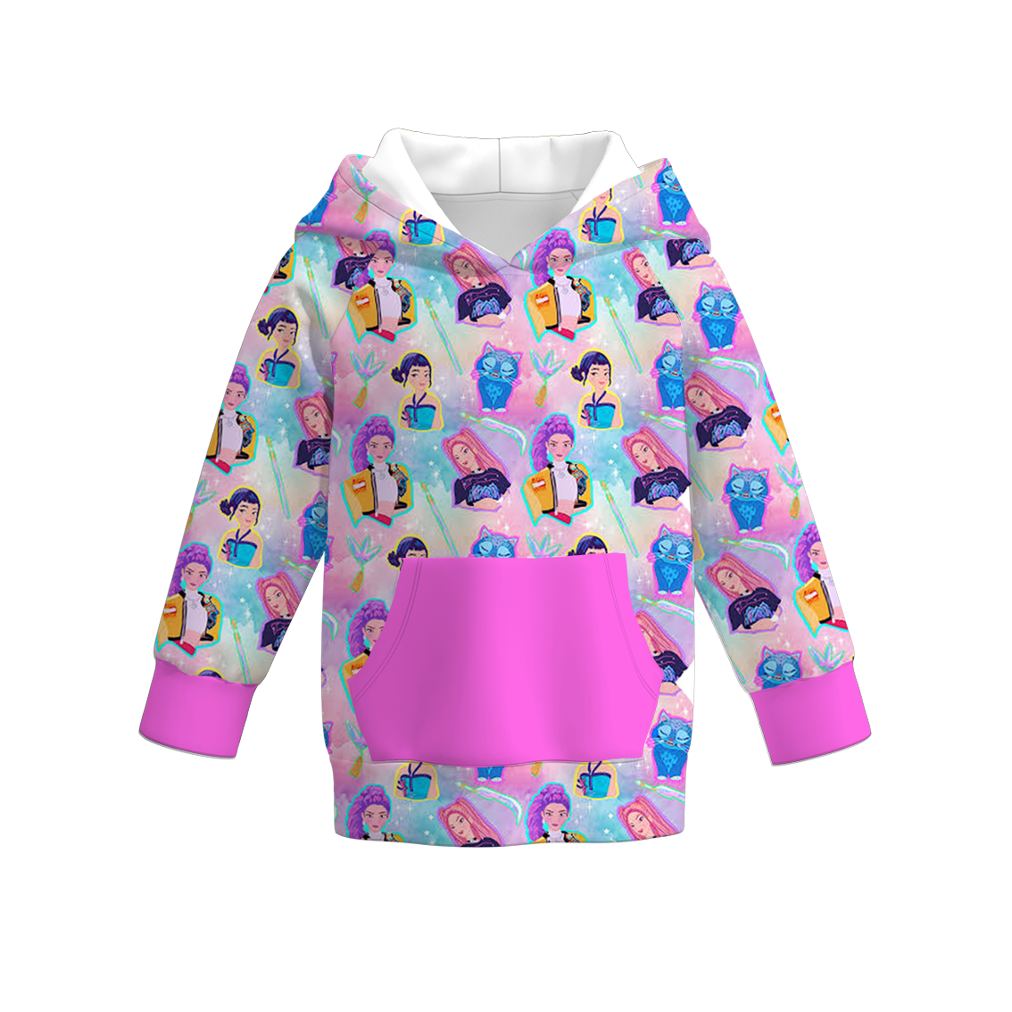 （Pre Order）Girls Movie Character Print Hoodie