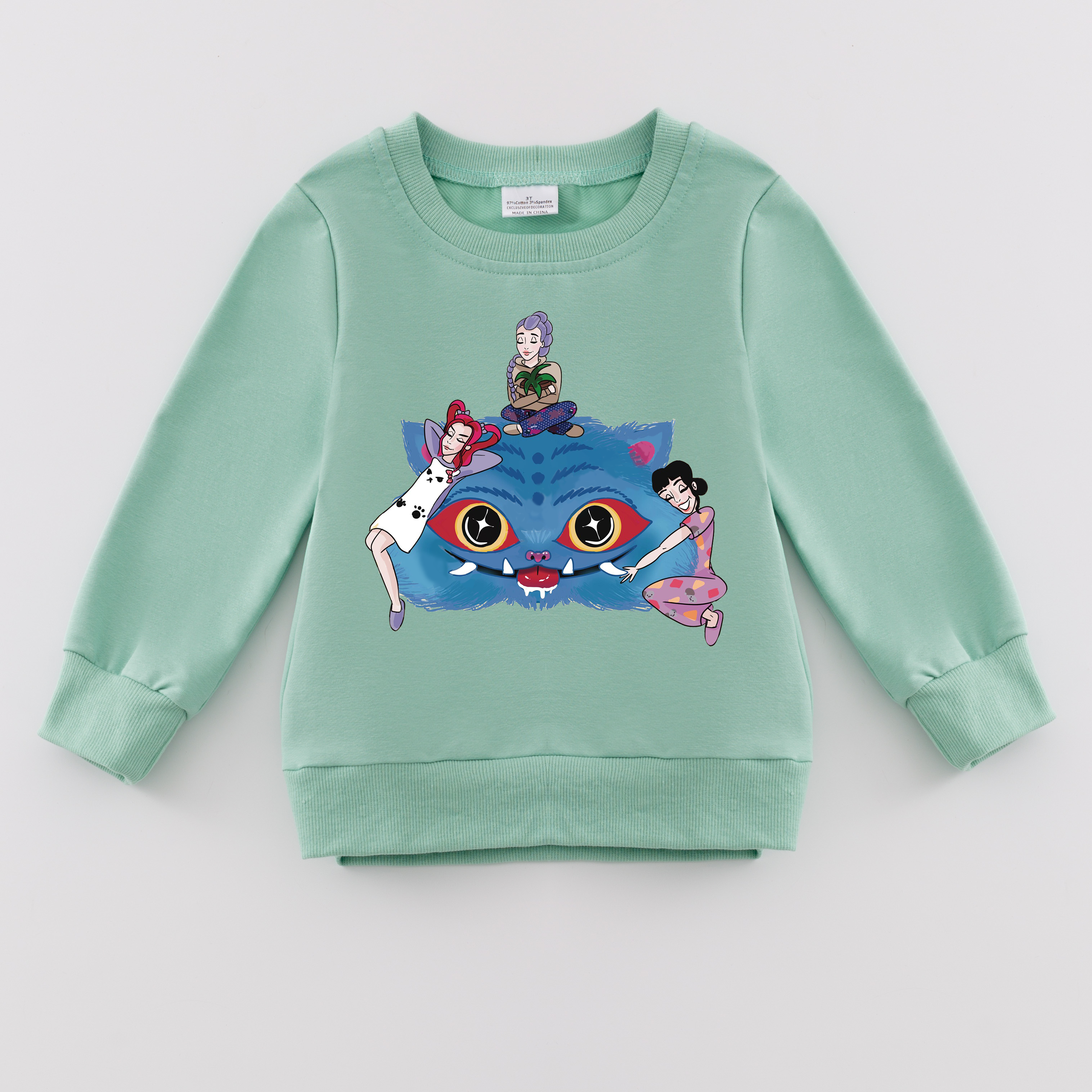 （Pre Order）Girls Movie Character Cotton Sweatshirt