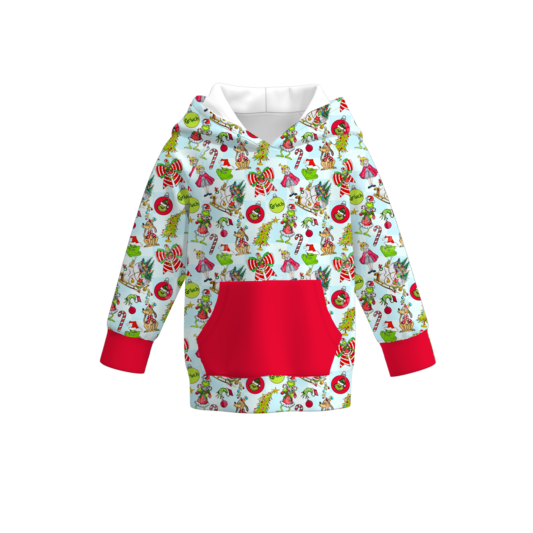 （Pre Order）Girls Christmas Cartoon Print Dress,Set&Top
