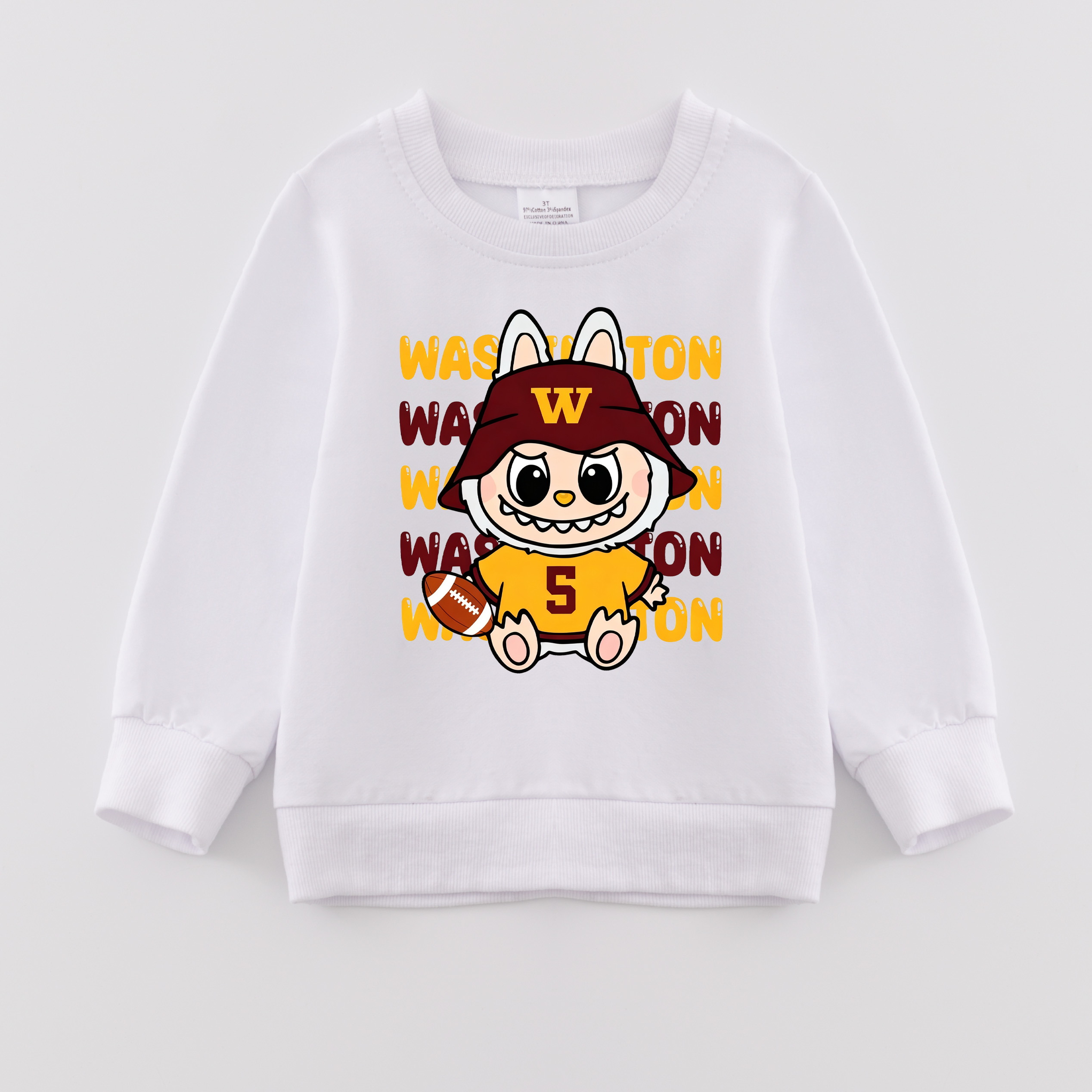 （Pre Order）Girls LBB Football Team Print Cotton Sweatshirt