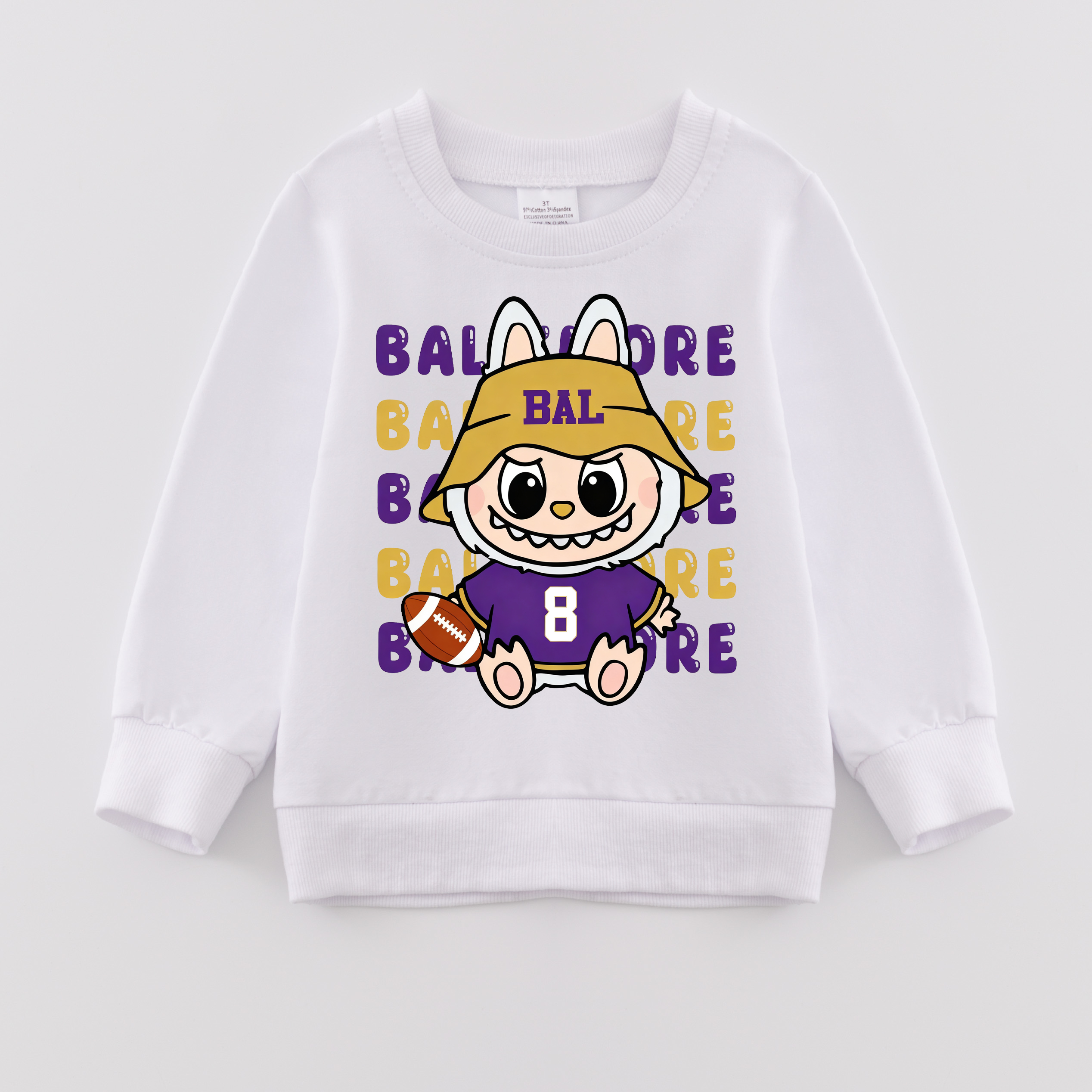 （Pre Order）Girls LBB Football Team Print Cotton Sweatshirt