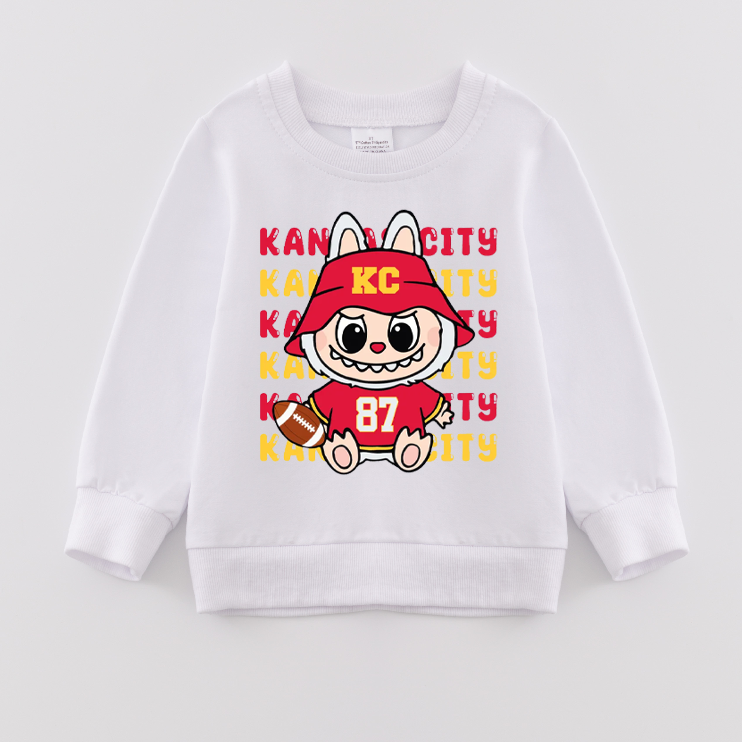 （Pre Order）Girls LBB Football Team Print Cotton Sweatshirt