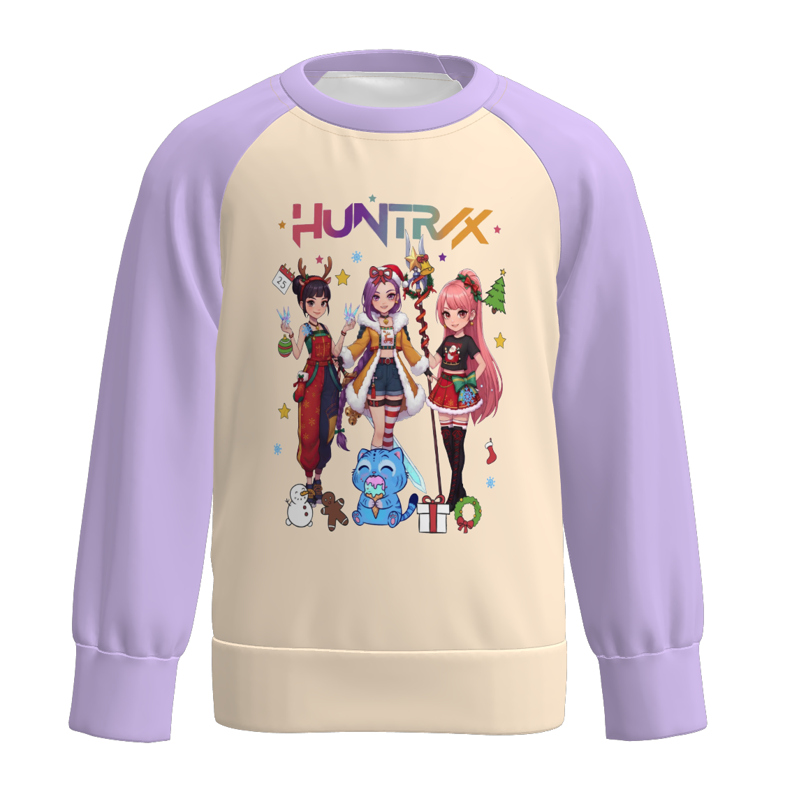 （Pre Order）Girls Christmas Movie Character Print Sweatshirt