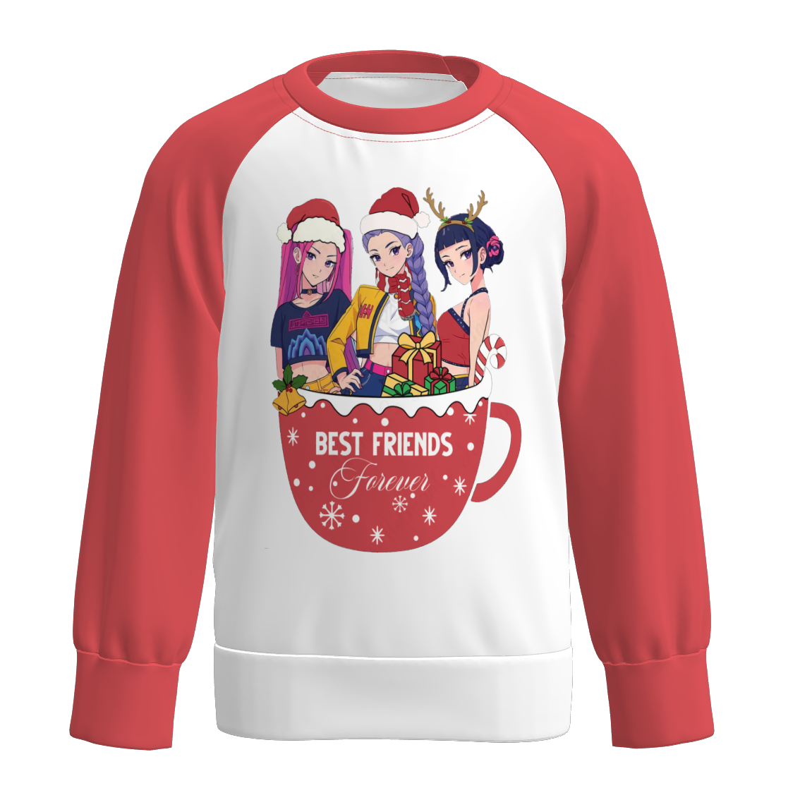 （Pre Order）Girls Christmas Movie Character Print Sweatshirt
