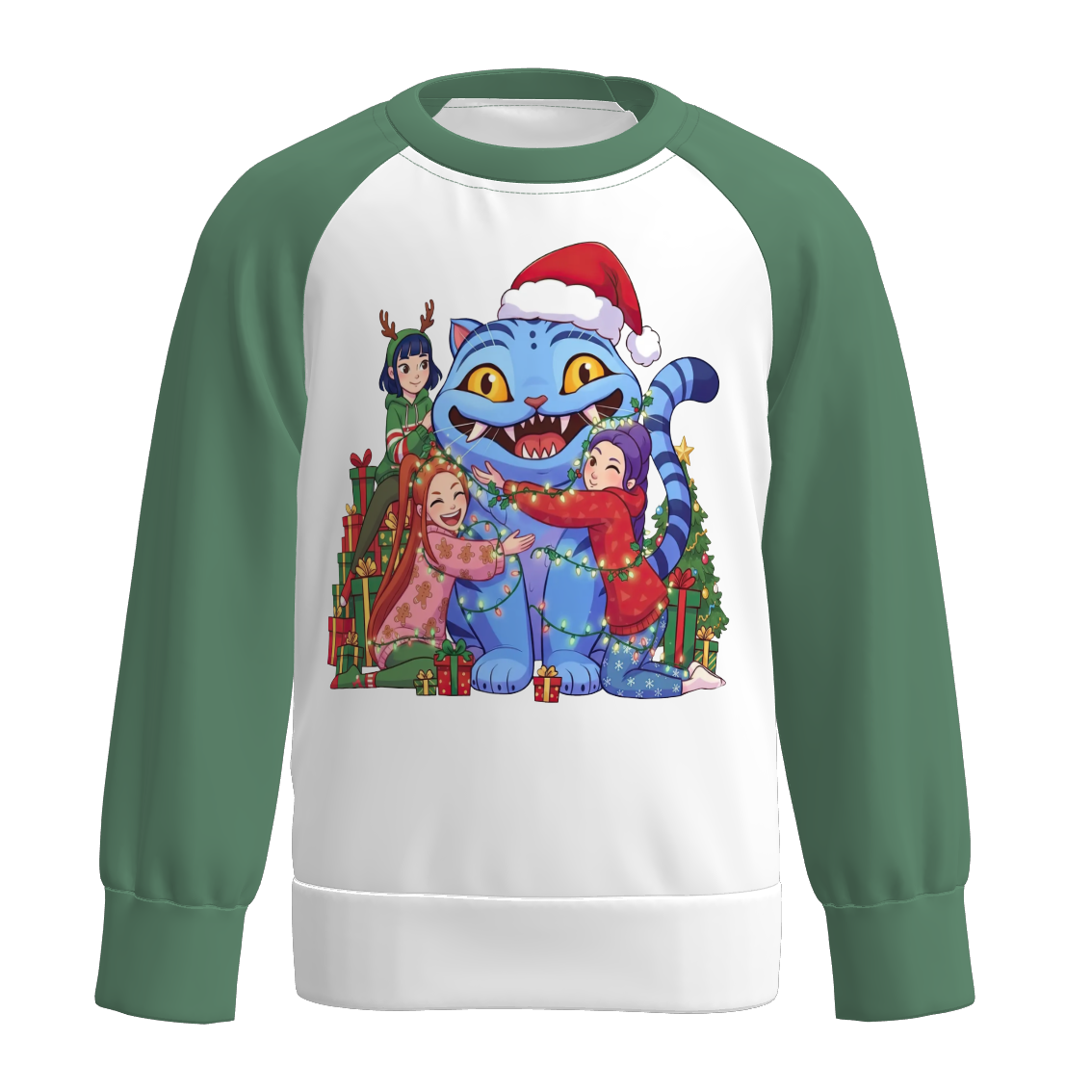 （Pre Order）Girls Christmas Movie Character Print Sweatshirt