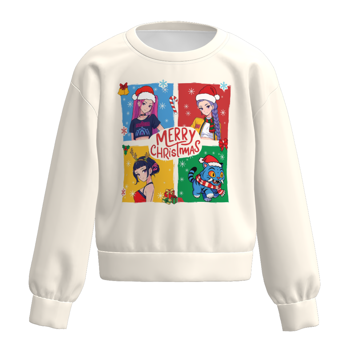 （Pre Order）Mommy and Me Christmas Movie Character Print Sweatshirt