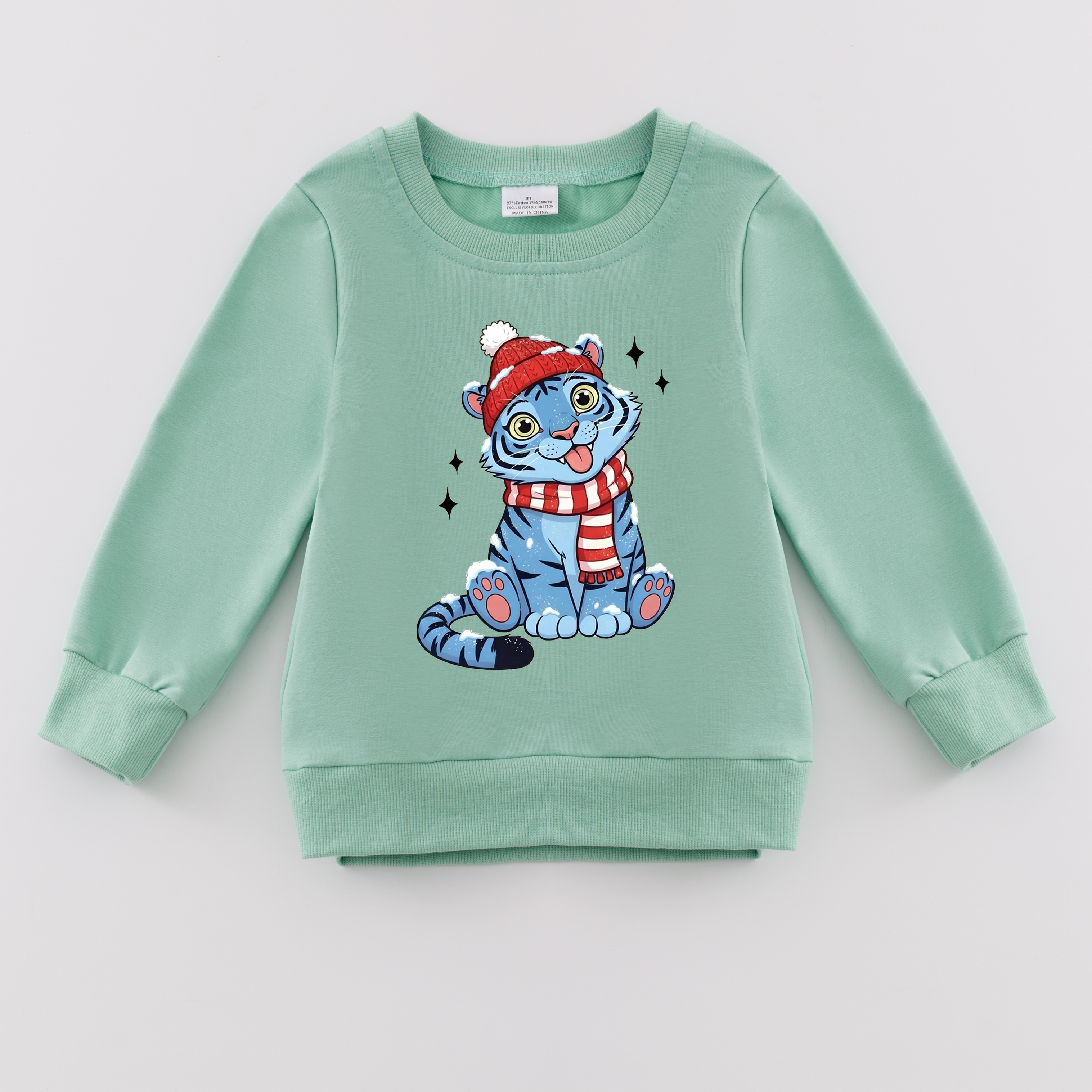 （Pre Order）Girls Christmas Movie Character Print Cotton Sweatshirt