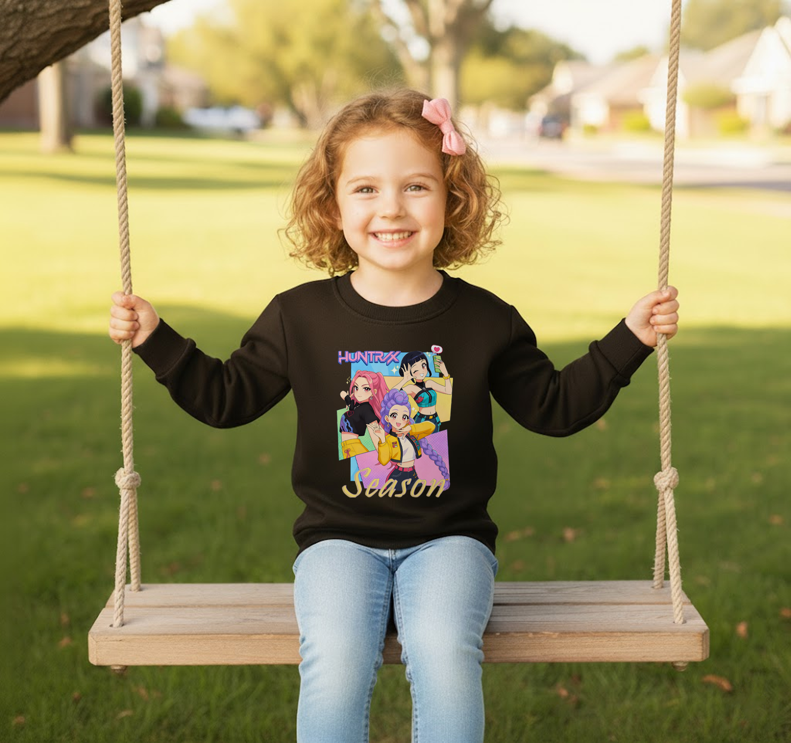 （Pre Order）Girls Movie Character Print Cotton Sweatshirt