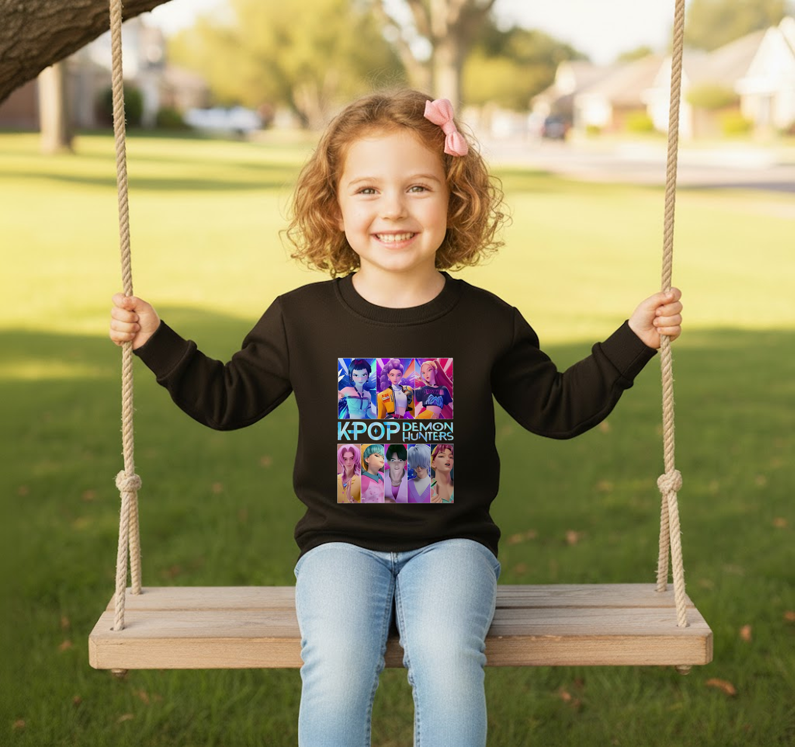 （Pre Order）Girls Movie Character Print Cotton Sweatshirt