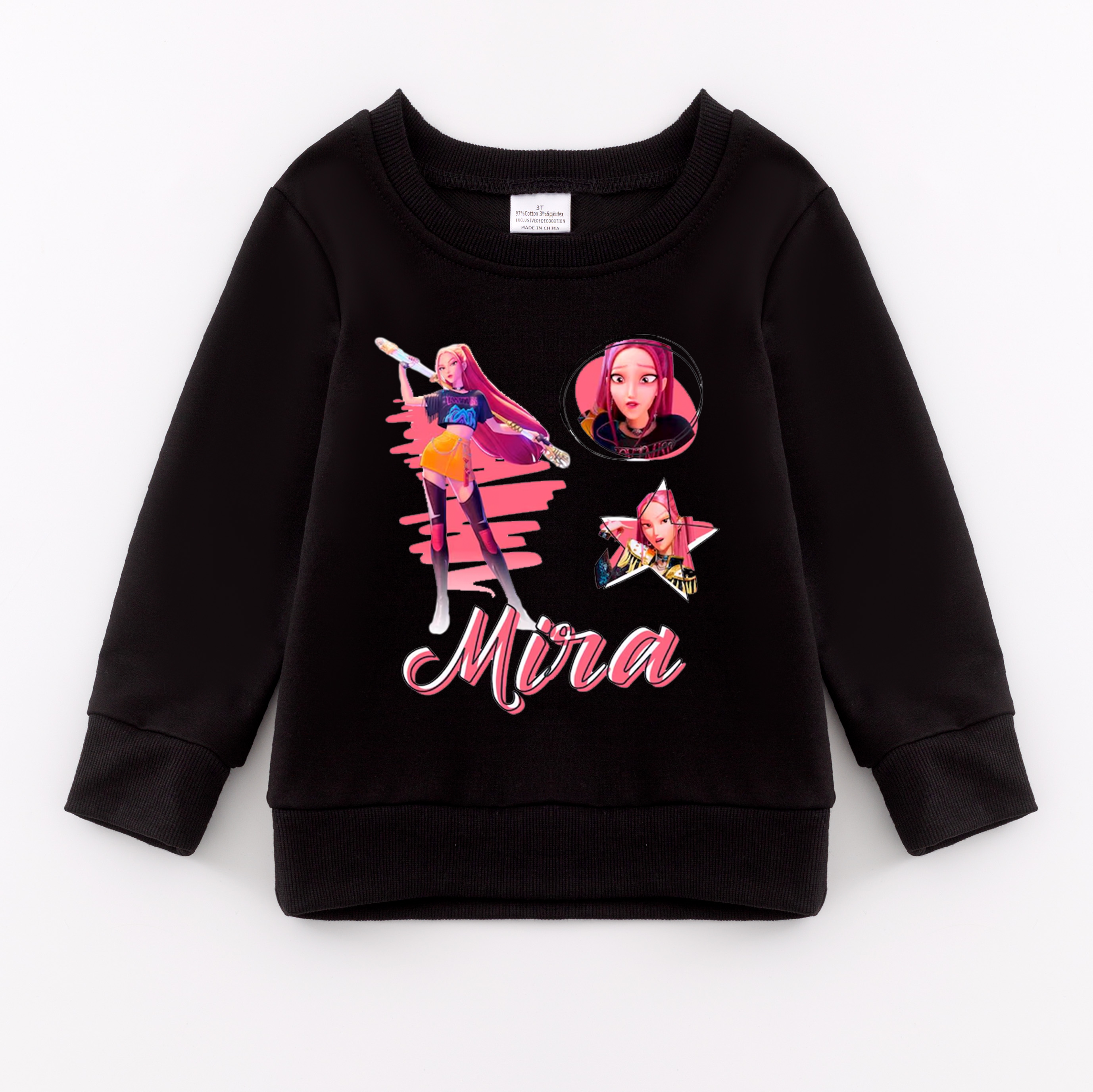 （Pre Order）Girls Spring&Summer Movie Character Print Cotton Sweatshirt