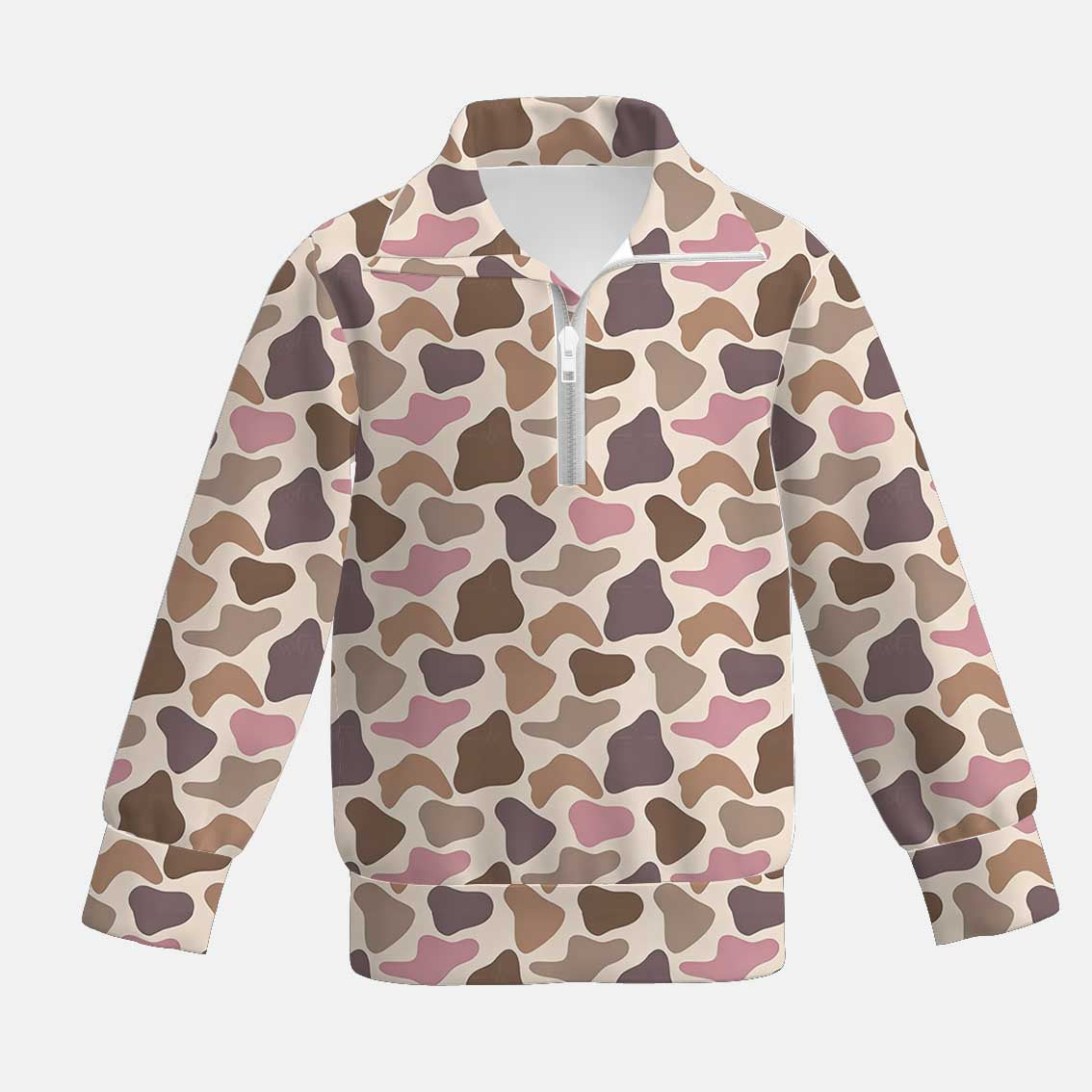 （Pre Order）Girls Mardi Gras Print Zipper Top