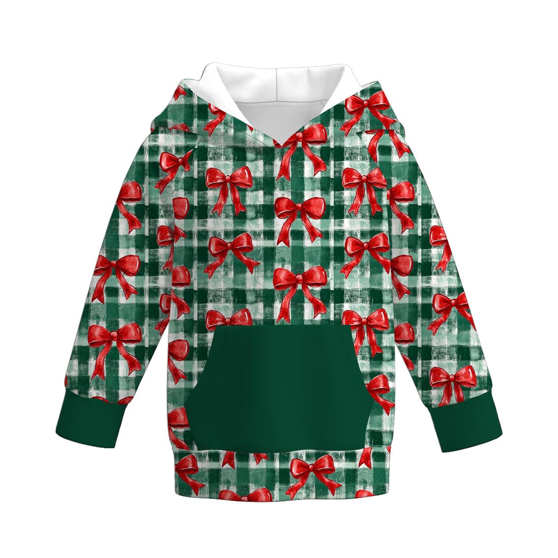 （Pre Order）Girls Christmas Print Hoodie
