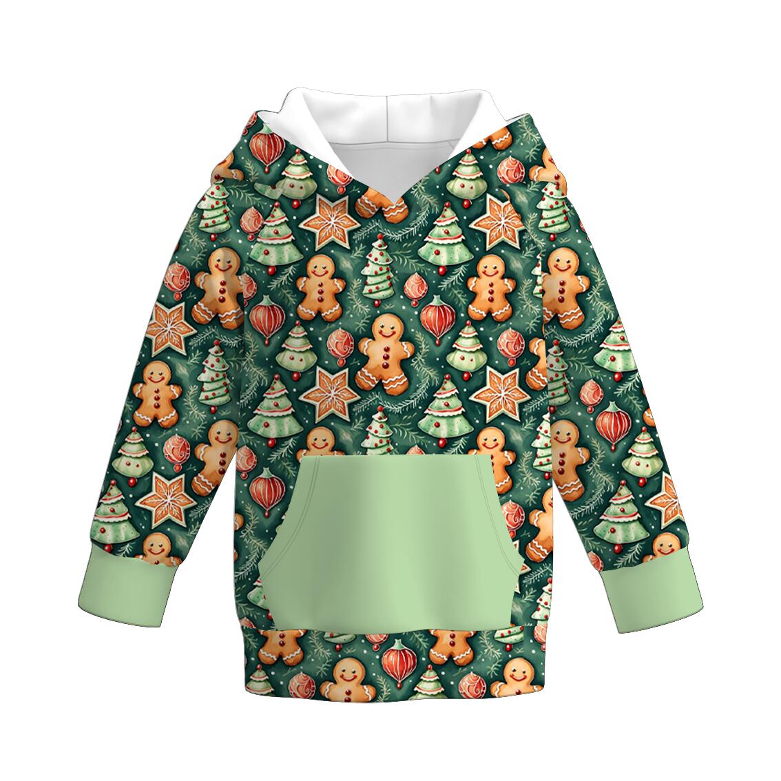 （Pre Order）Girls Christmas Print Hoodie