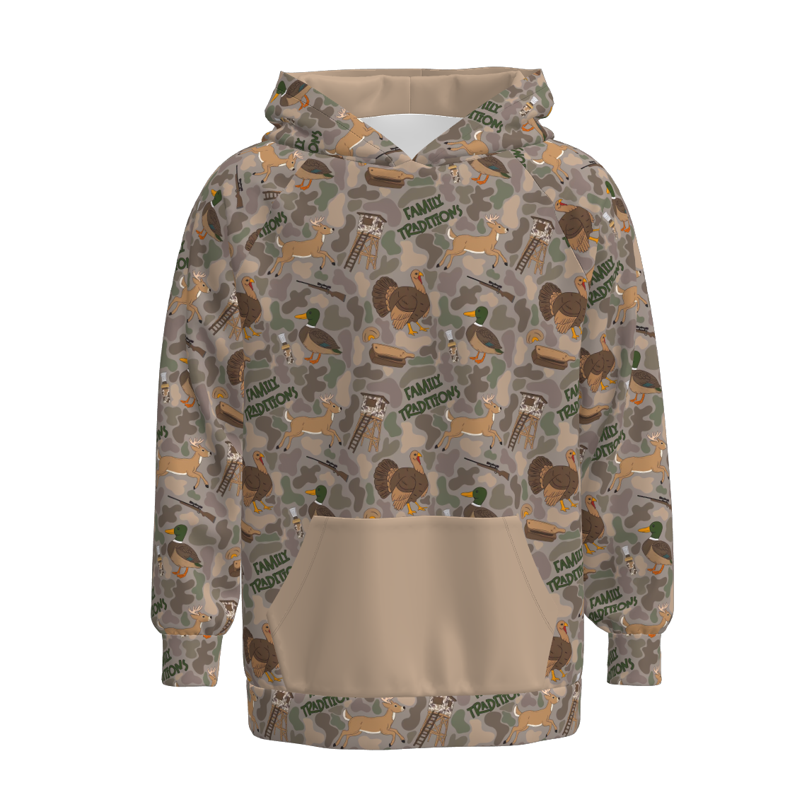 （Pre Order）Family Fall Animal Print Hoodie