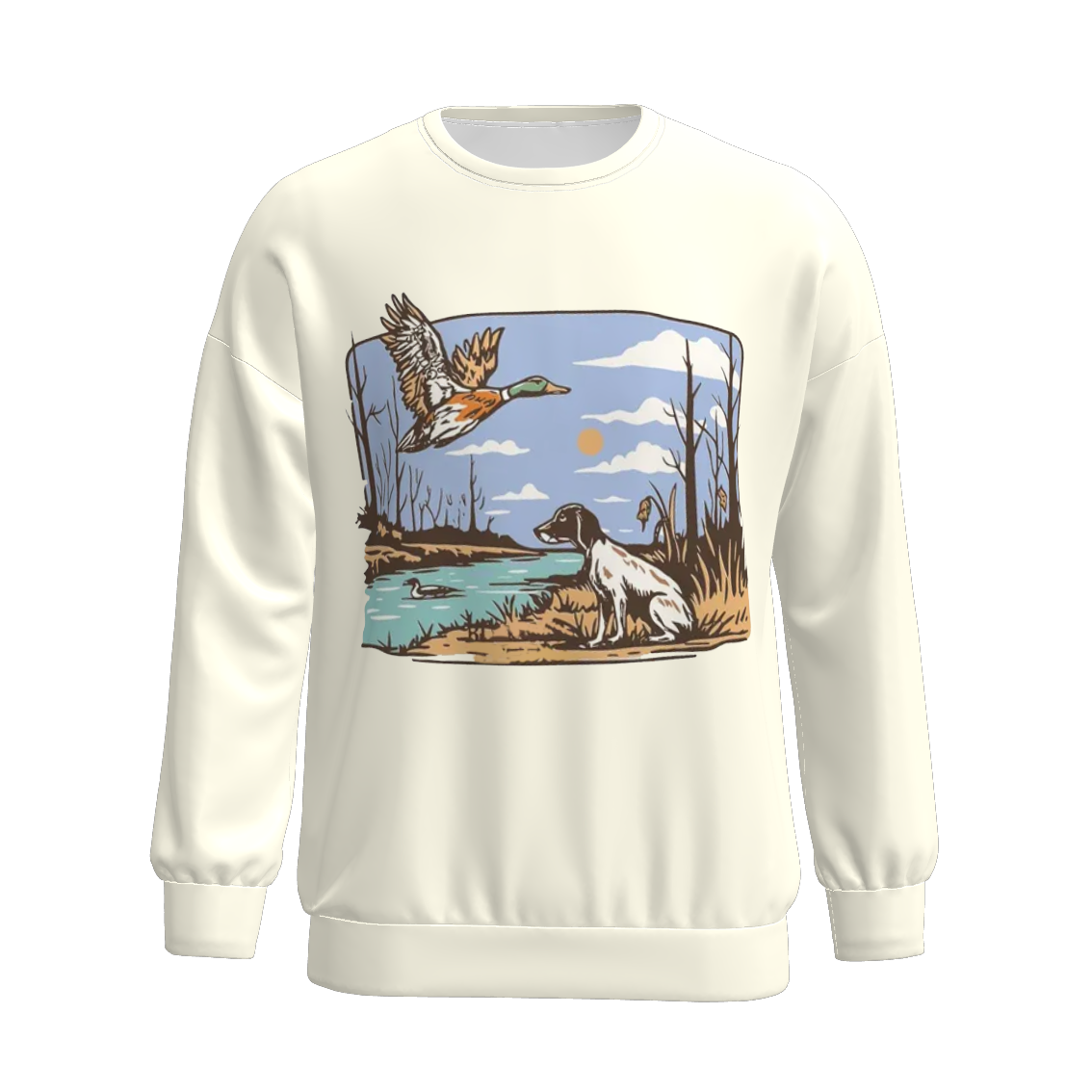（Pre Order）Family Fall Wild Goose Print Sweatshirt
