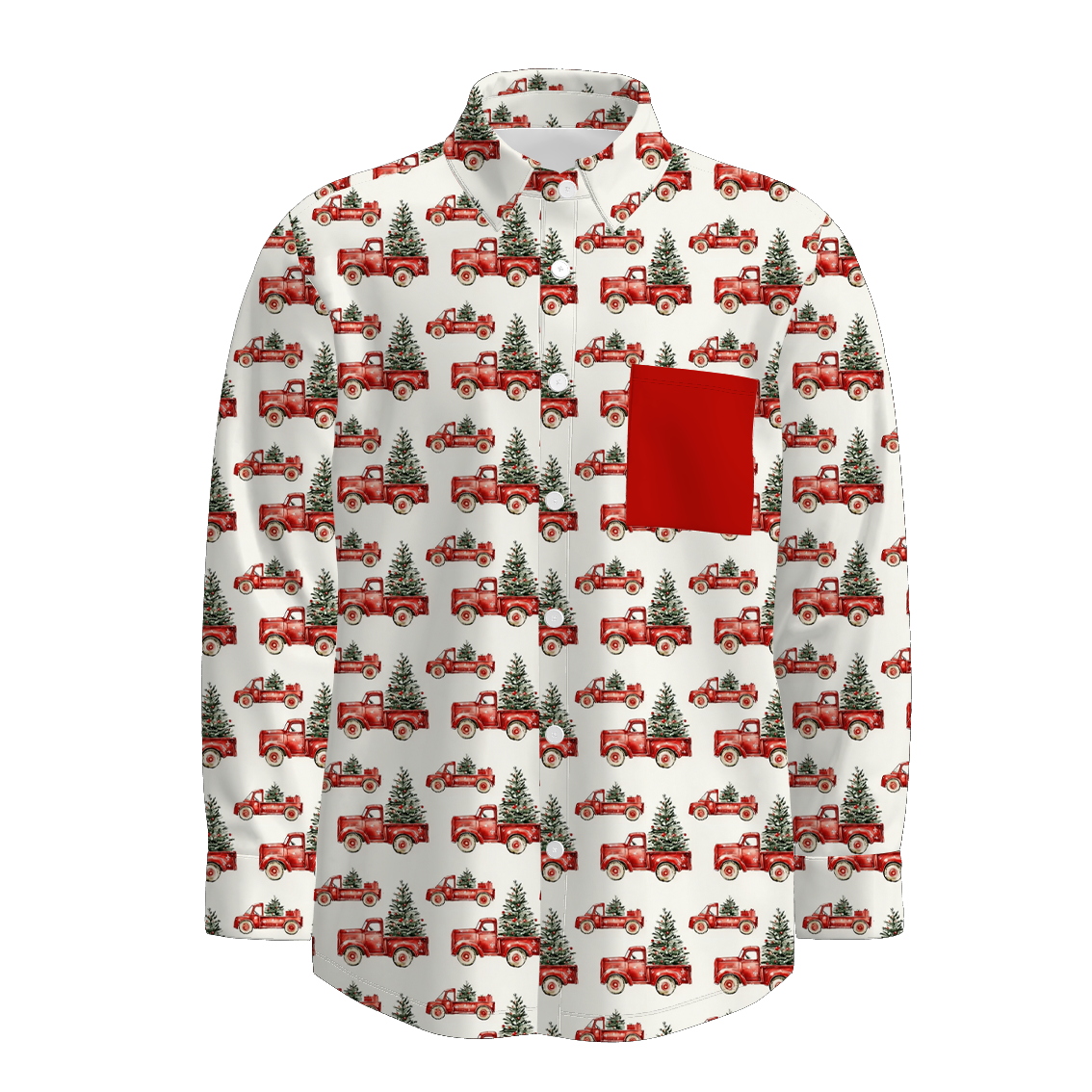 （Pre Order）Family Christmas Print Four-way Stretch Shirt
