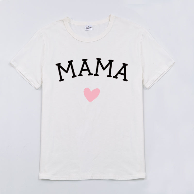 (Pre Order)Summer Mommy and Me Short Sleeves Cotton T-Shirts