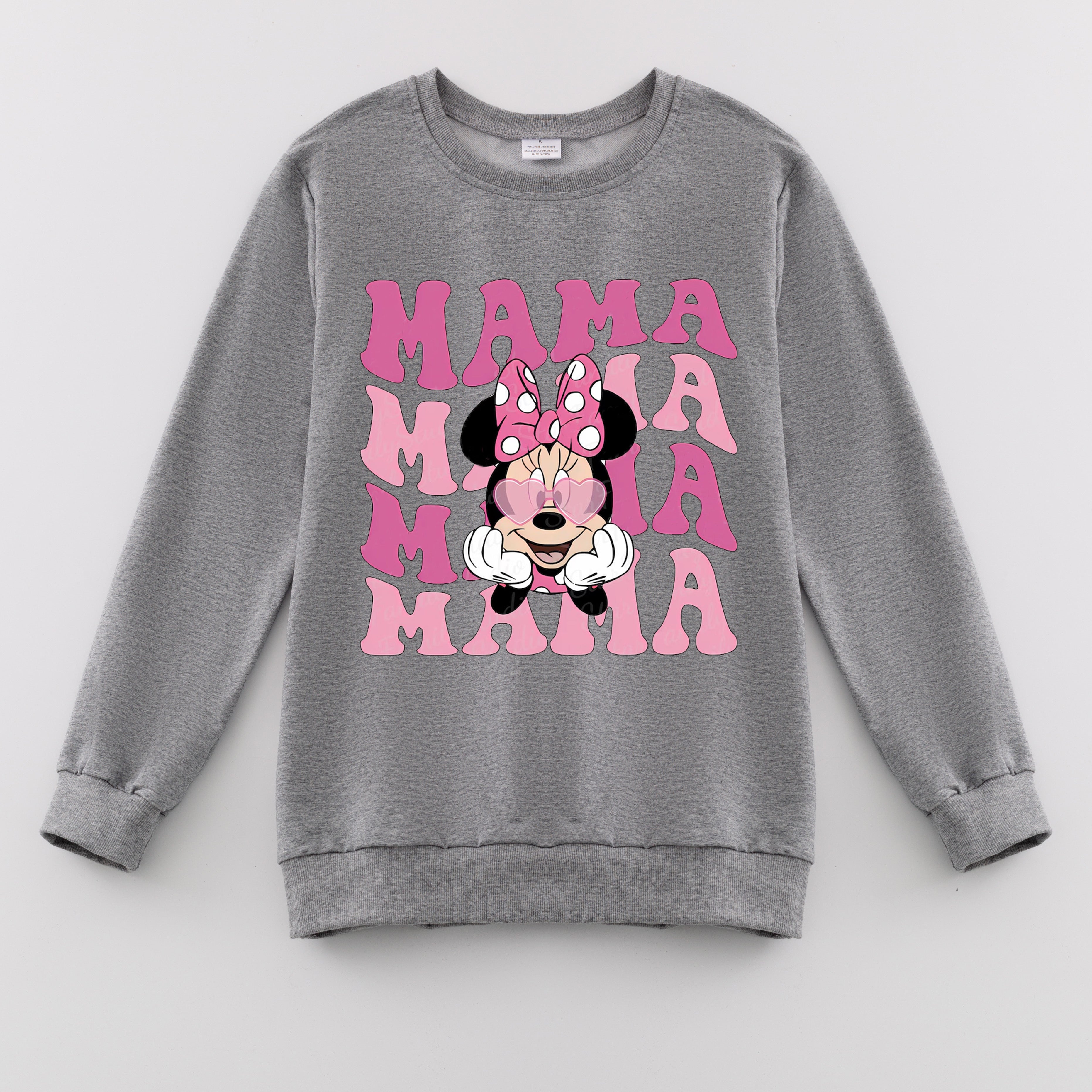 （Pre Order）Mommy and Me Fall&Winter Cartoon Print Sweatshirt