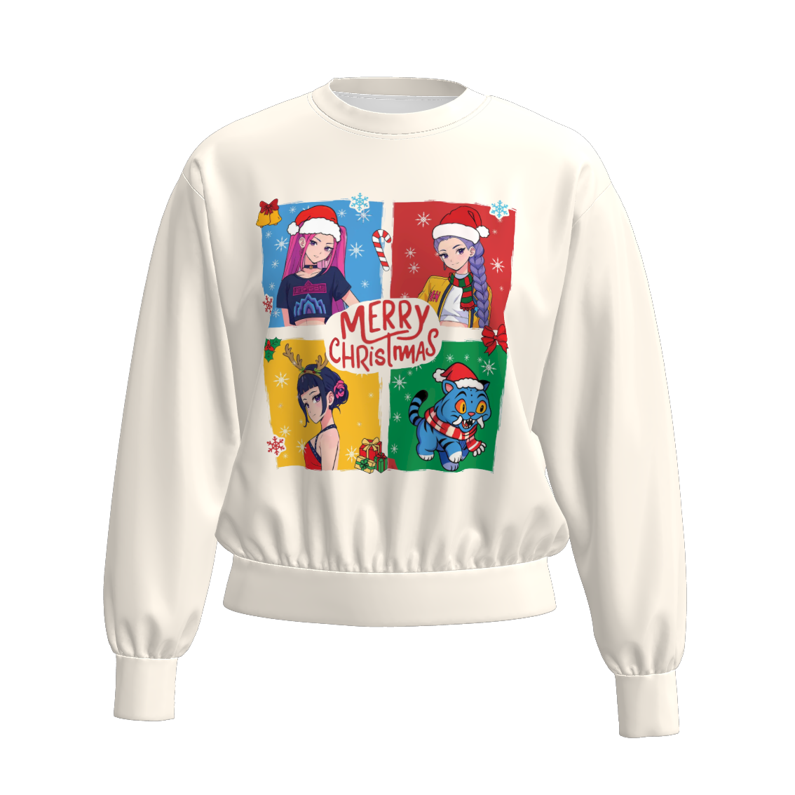 （Pre Order）Mommy and Me Christmas Movie Character Print Sweatshirt