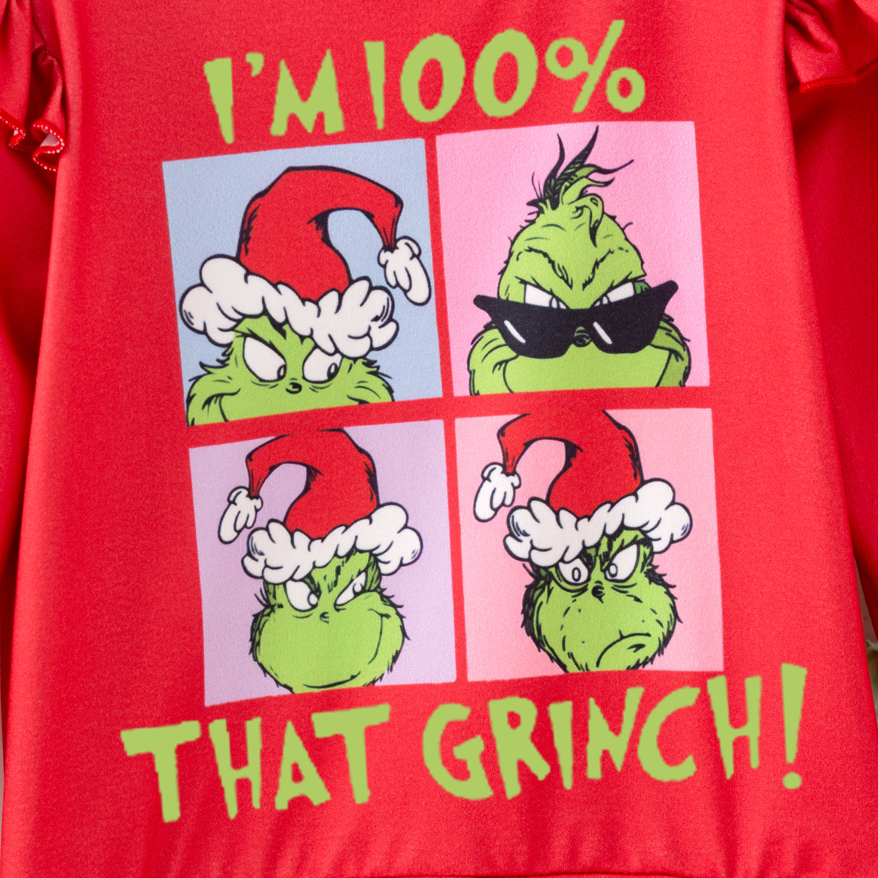 （Pre Order,Prepack Zone）Girls Christmas Cartoon Print Set,Dress&Top（Mix Size）