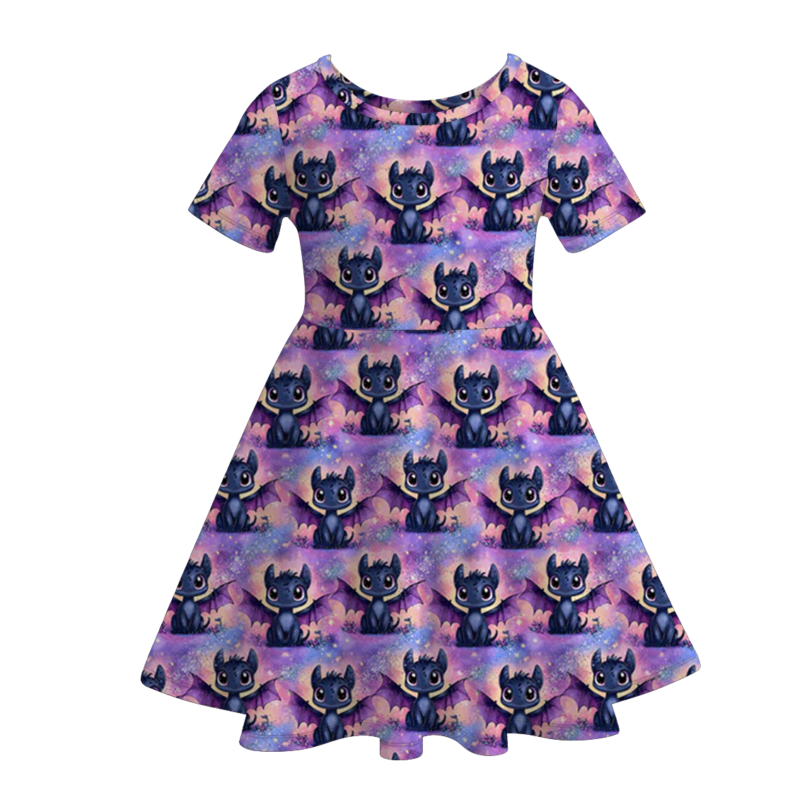 (Pre Order)Boys and Girls Train Dragon Print Top&Dress