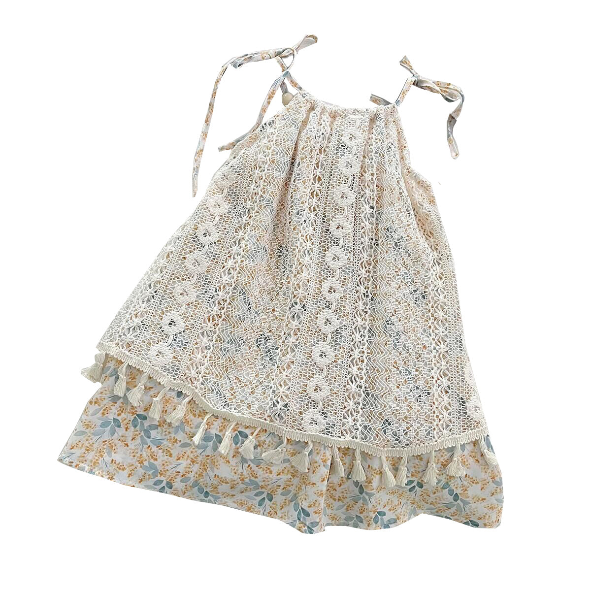 （Pre Order）Girls Spring and Summer Floral Slip Dress