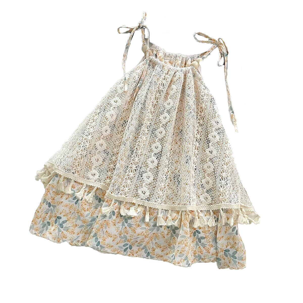 （Pre Order）Girls Spring and Summer Floral Slip Dress