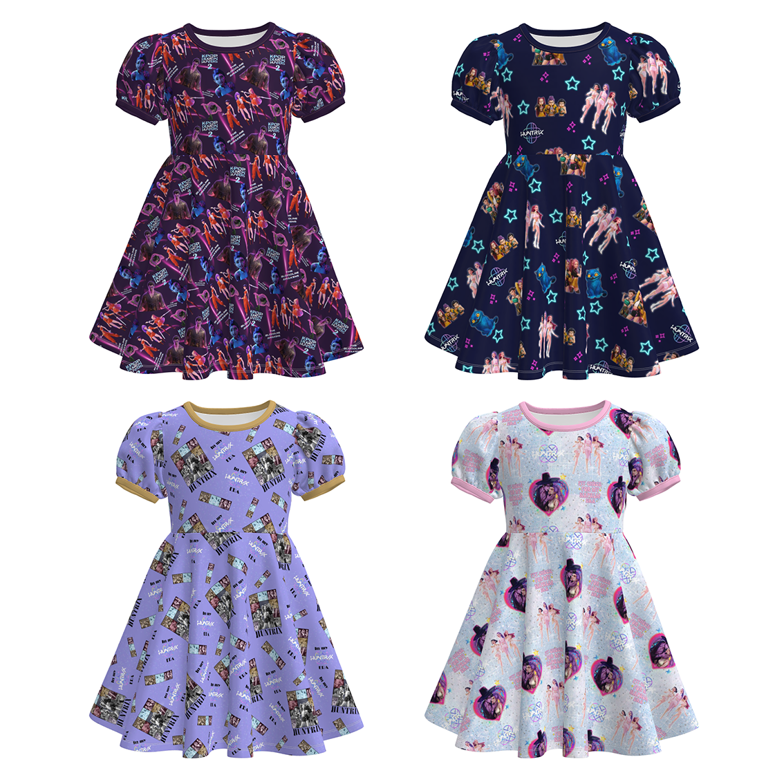 （Pre Order）Girls Spring&Summer Movie Character Print Dress