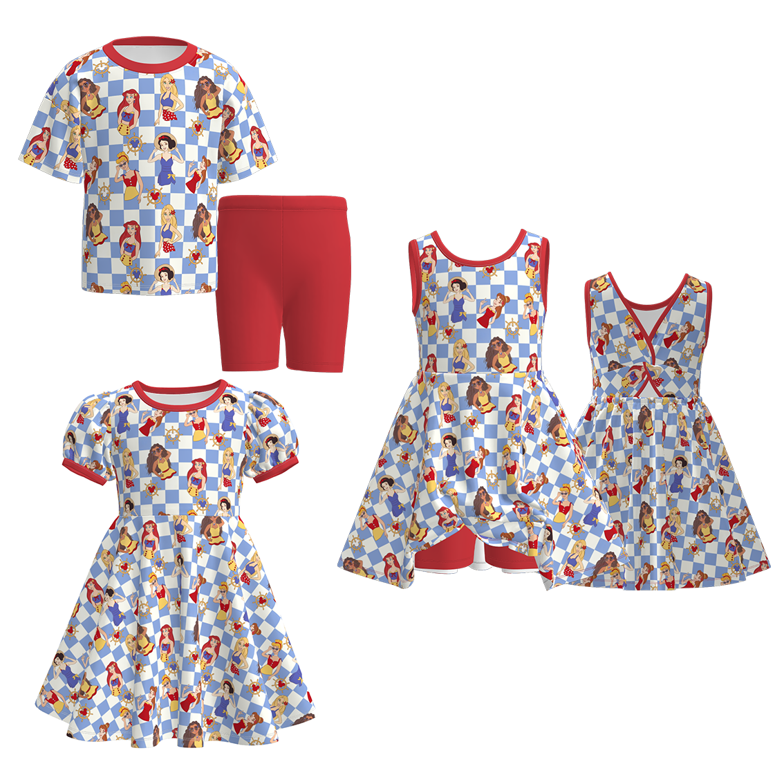 （Pre Order）Sisters Spring&Summer Princess Print Dress,Set