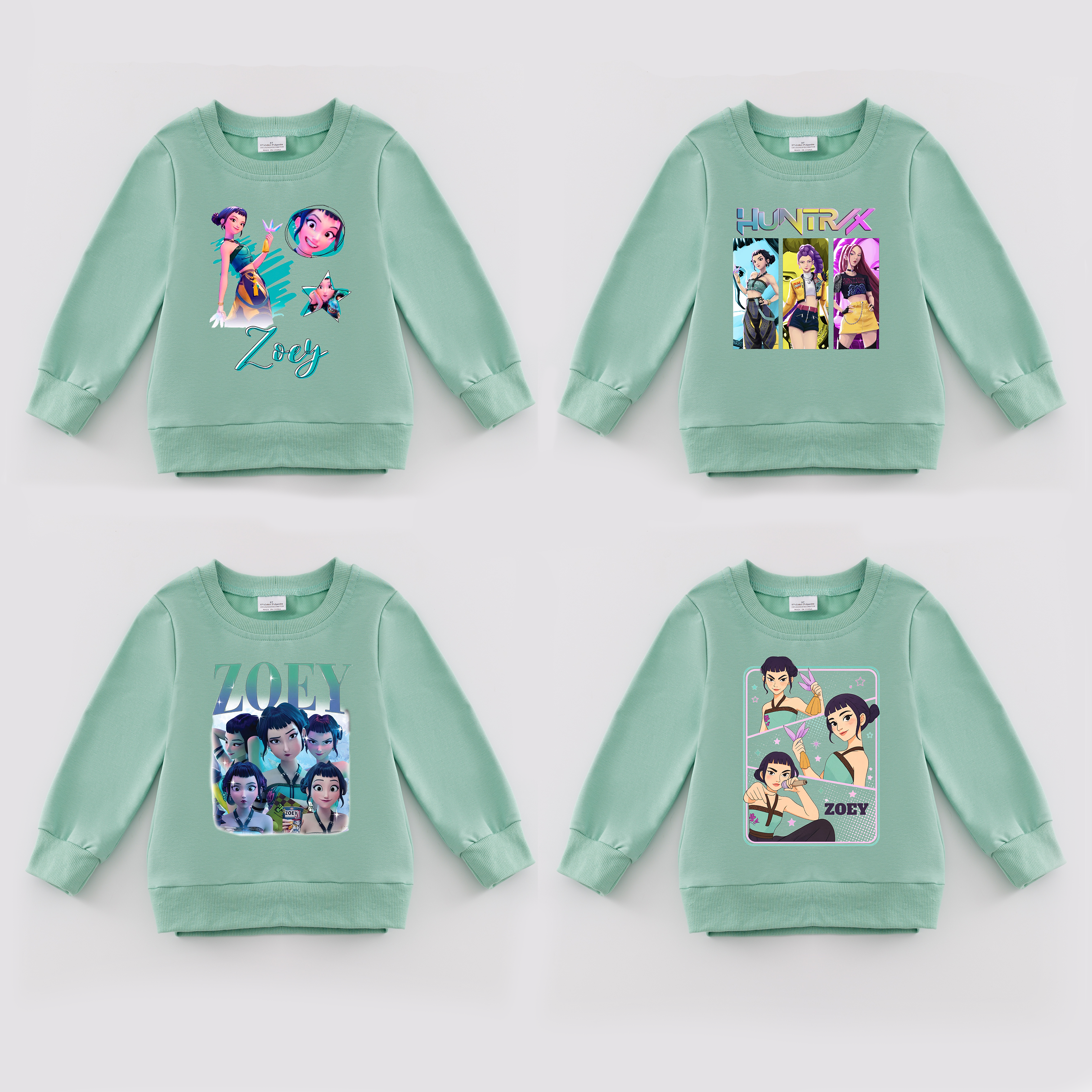 （Pre Order）Girls Spring&Summer Movie Character Print Cotton Sweatshirt