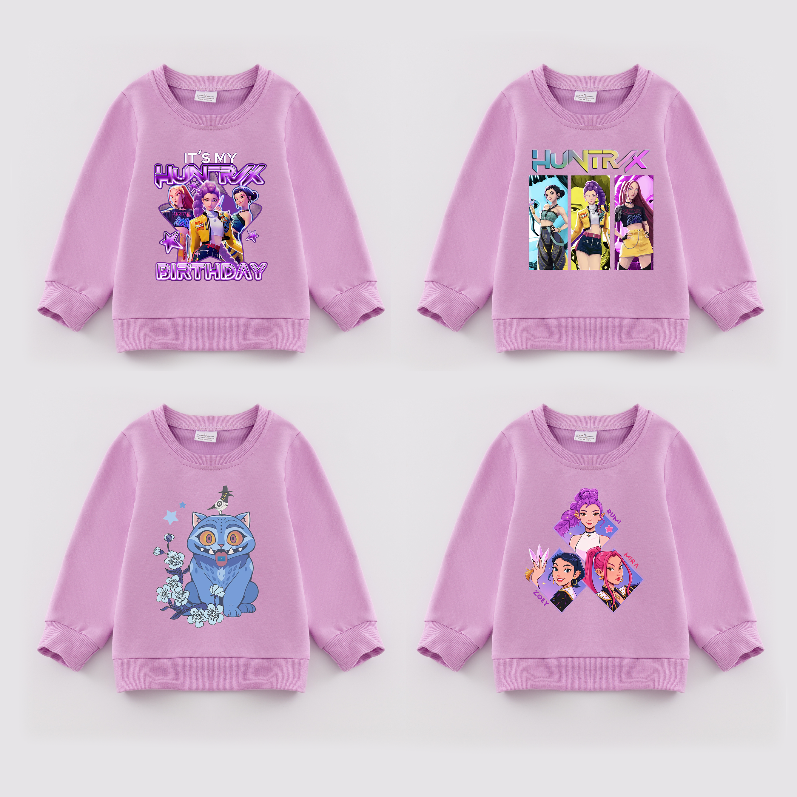 （Pre Order）Girls Spring&Summer Movie Character Print Cotton Sweatshirt