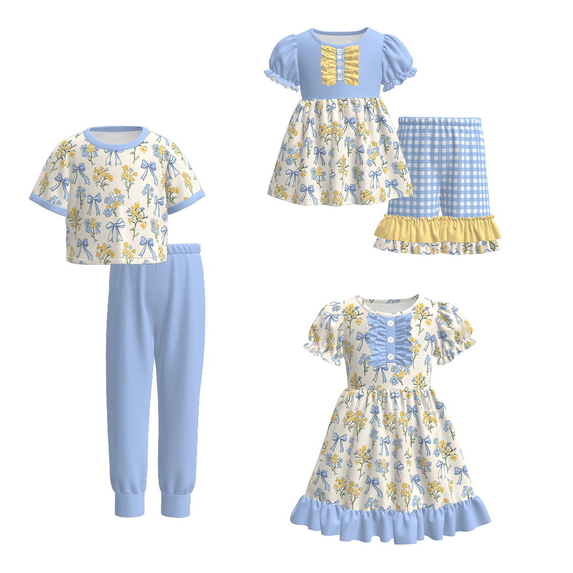 （Pre Order）Sisters Spring&Summer Floral Print Dress&Set