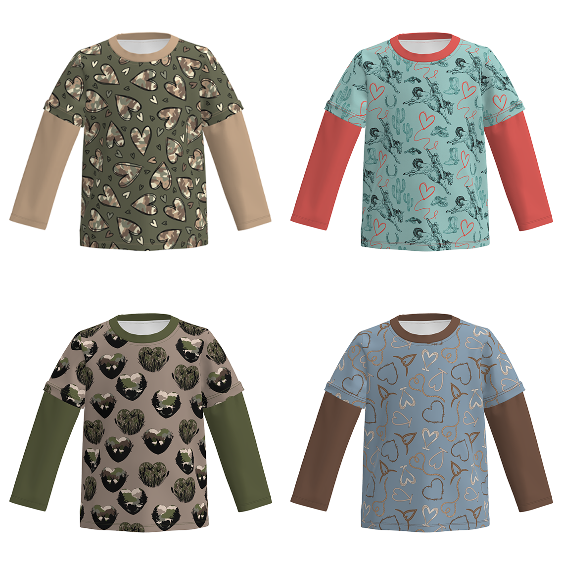 （Pre Order）Boys Valentine's Day Print Top