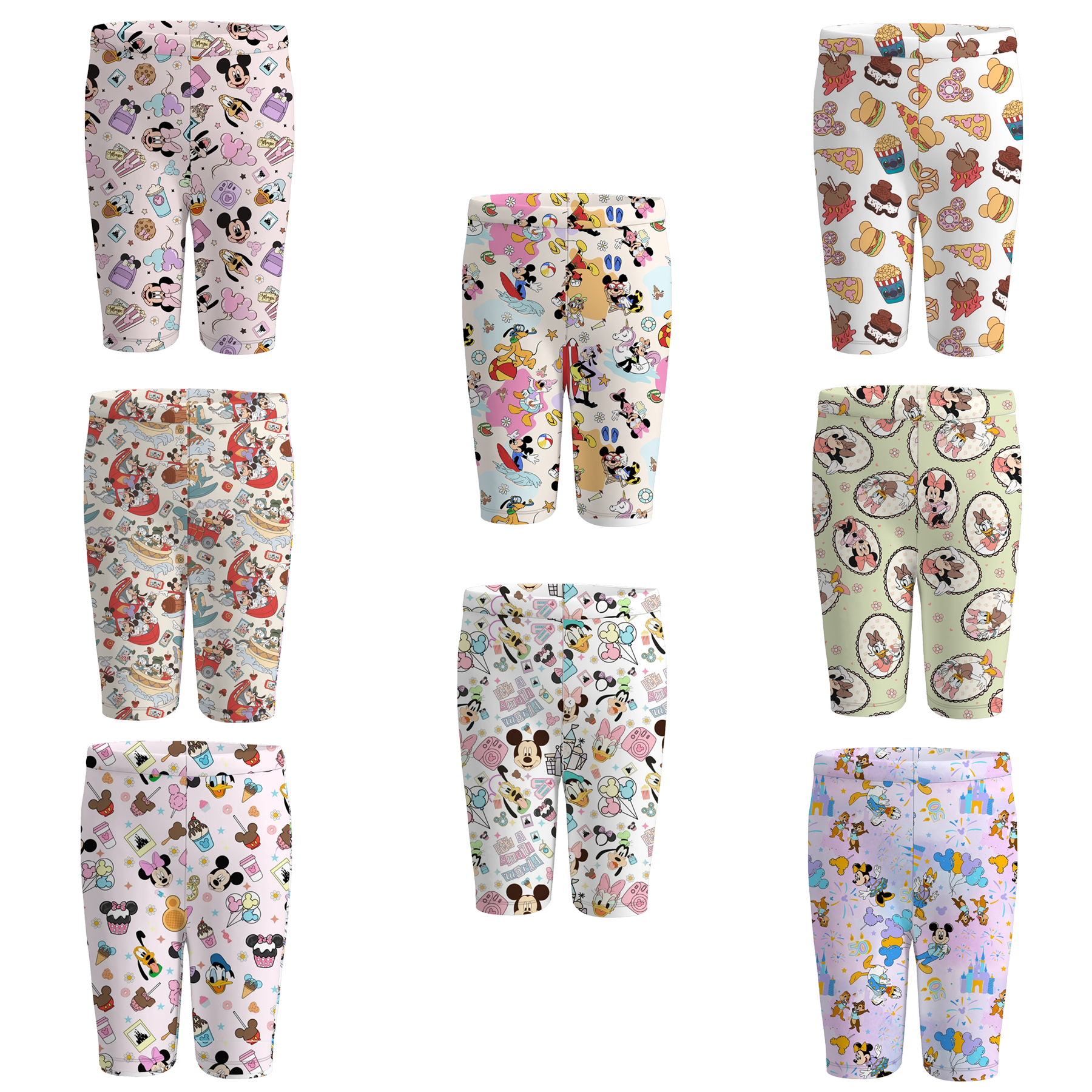 （Pre Order）Girls Spring and Summer Cartoon Print Cycling Shorts
