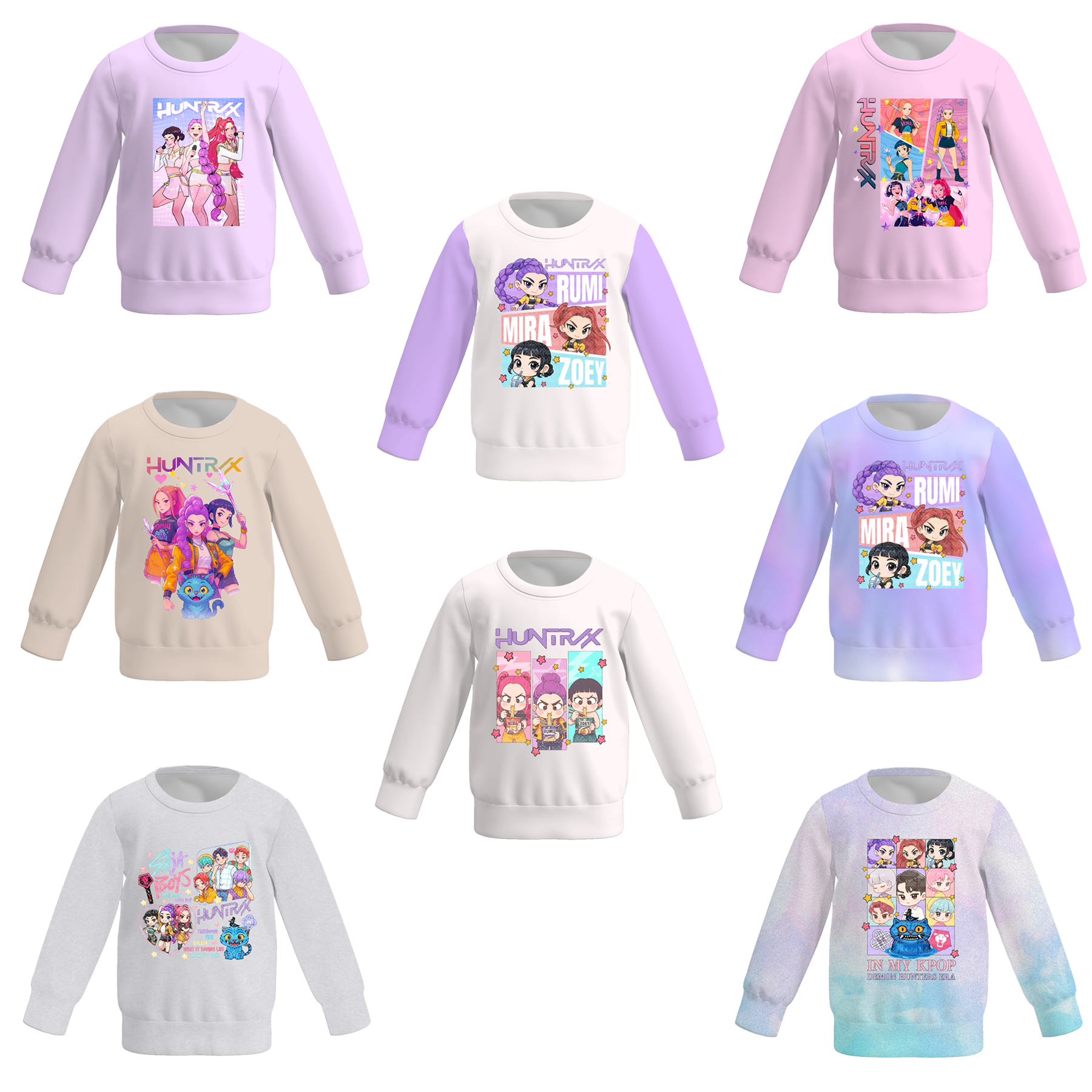 （Pre Order）Girls Movie Character Print Sweatshirt