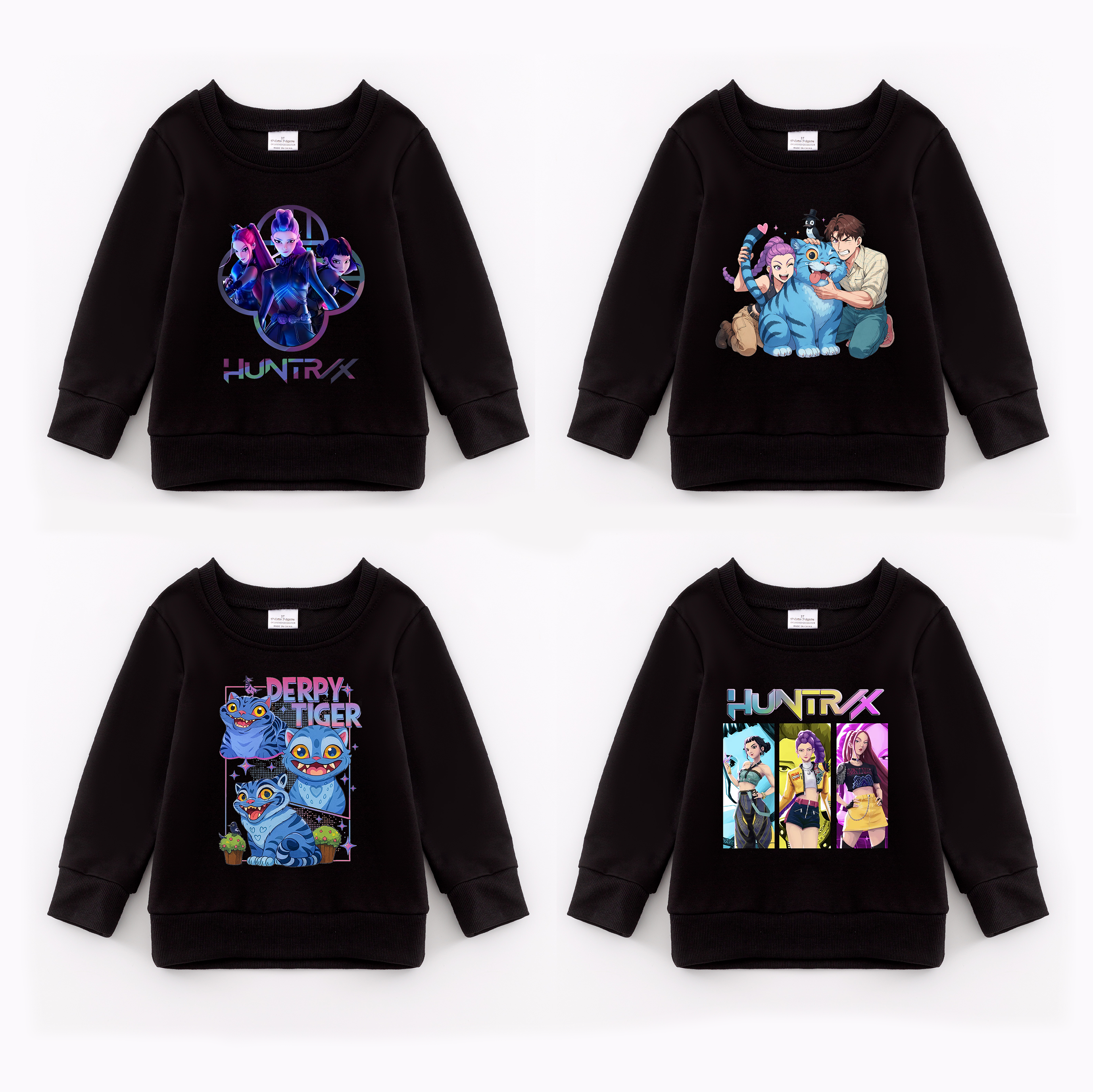 （Pre Order）Girls Spring&Summer Movie Character Print Cotton Sweatshirt