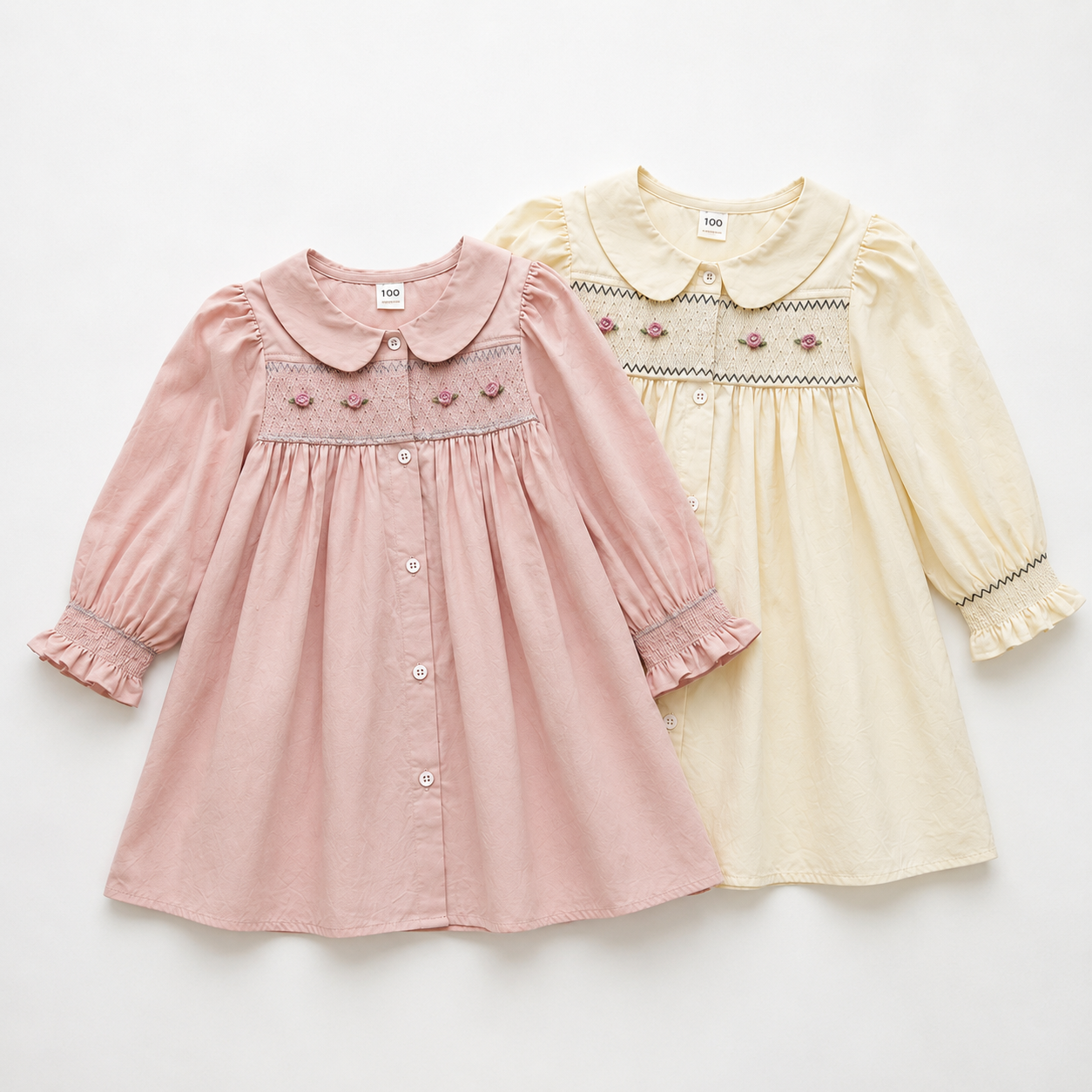 （Pre Order 2 Weeks）Girls Fall Floral Smocked Dress