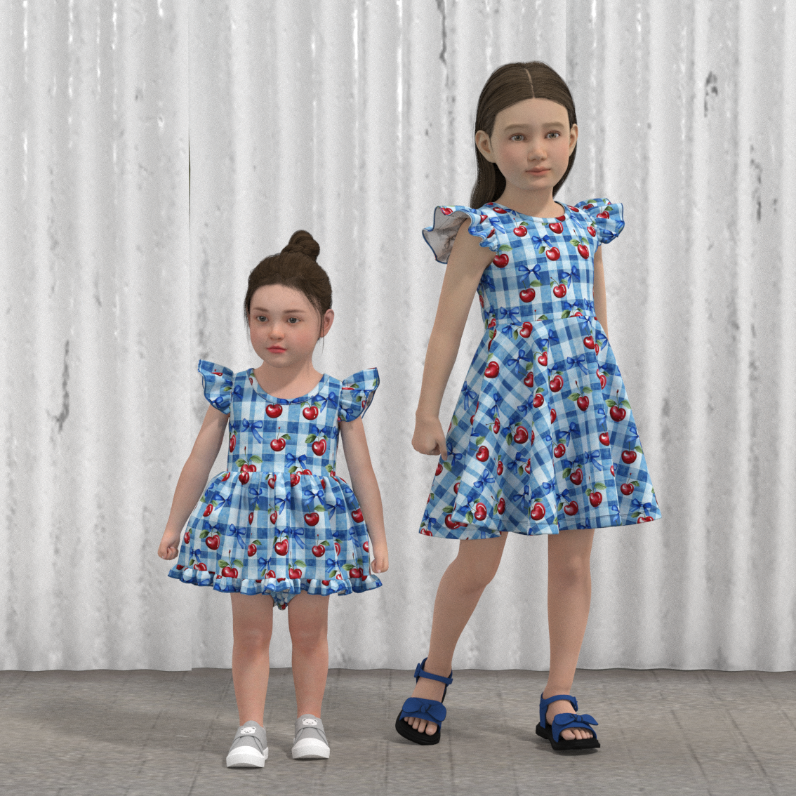 （Pre Order）Sisters Patriotic Print Dress＆Romper