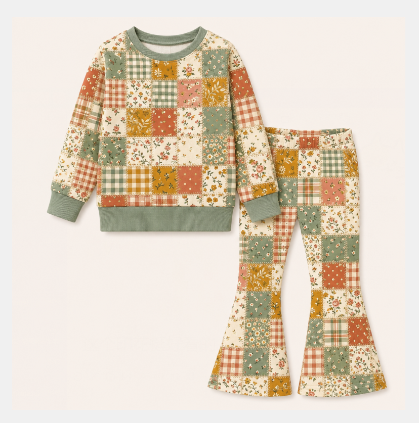 （Pre Order）Family Fall Floral Print Dress,Set&Romper