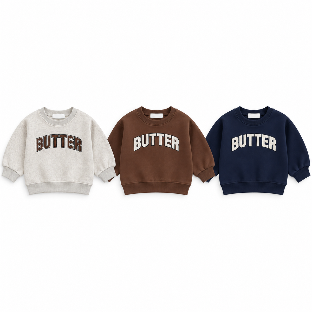 （Pre Order 2 Weeks）Unisex Fall Butter Applique Sweatshirt