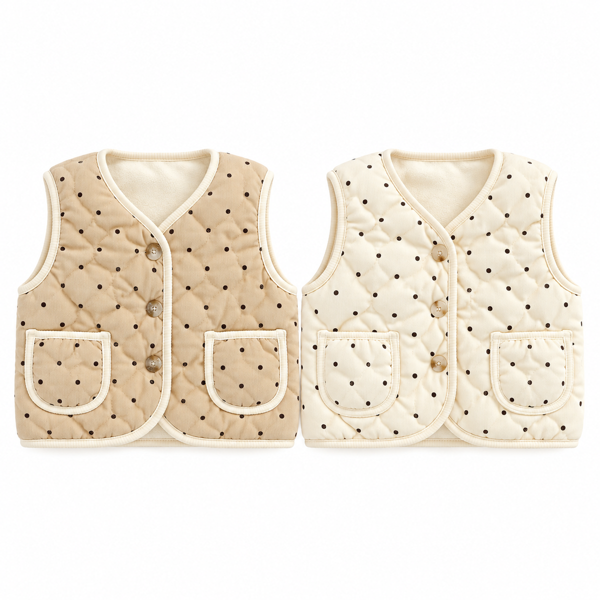 （Pre Order 2 Weeks）Kids Fall&Winter Dot Jacket Vest