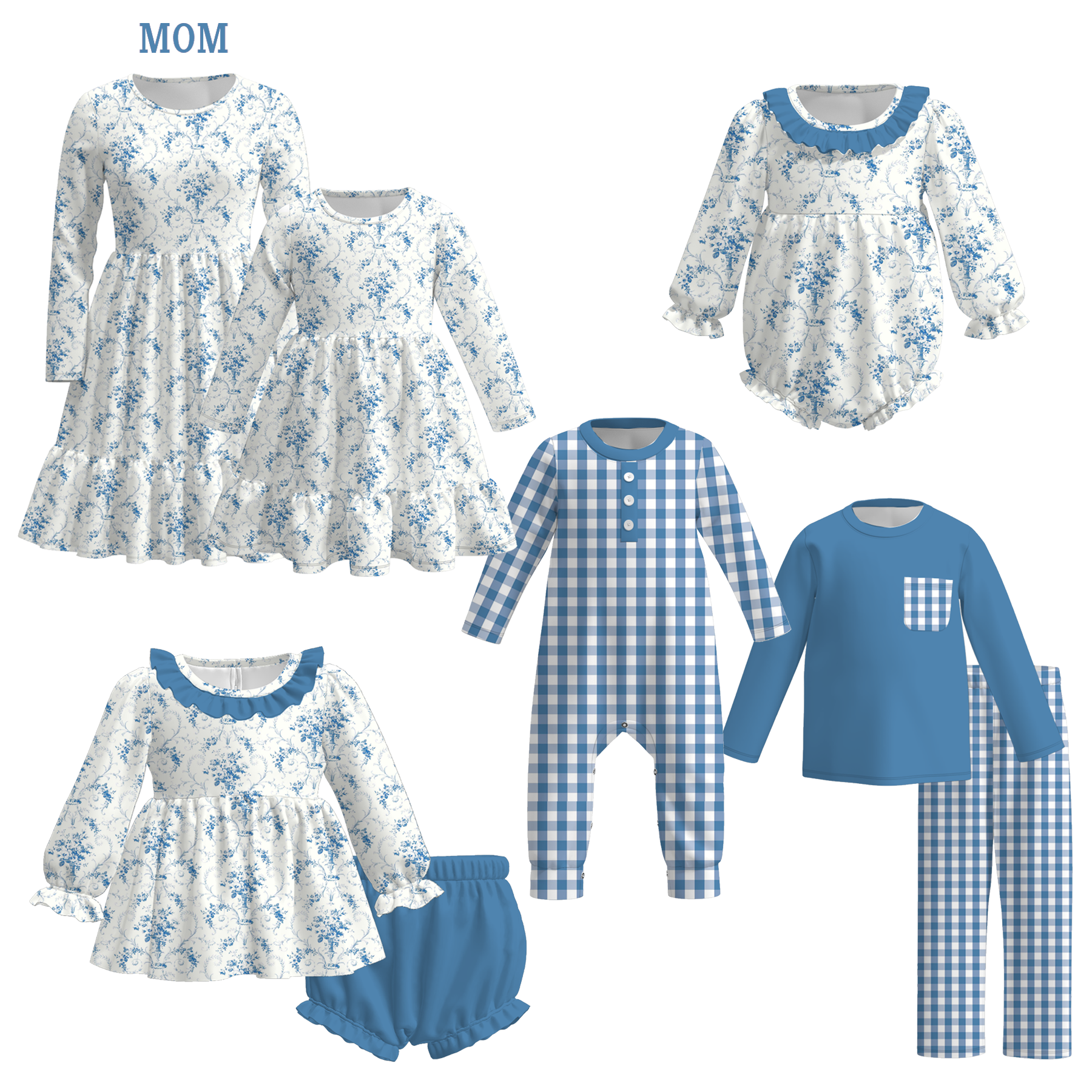 （Pre Order）Family Fall Floral Print Dress,Set＆Romper